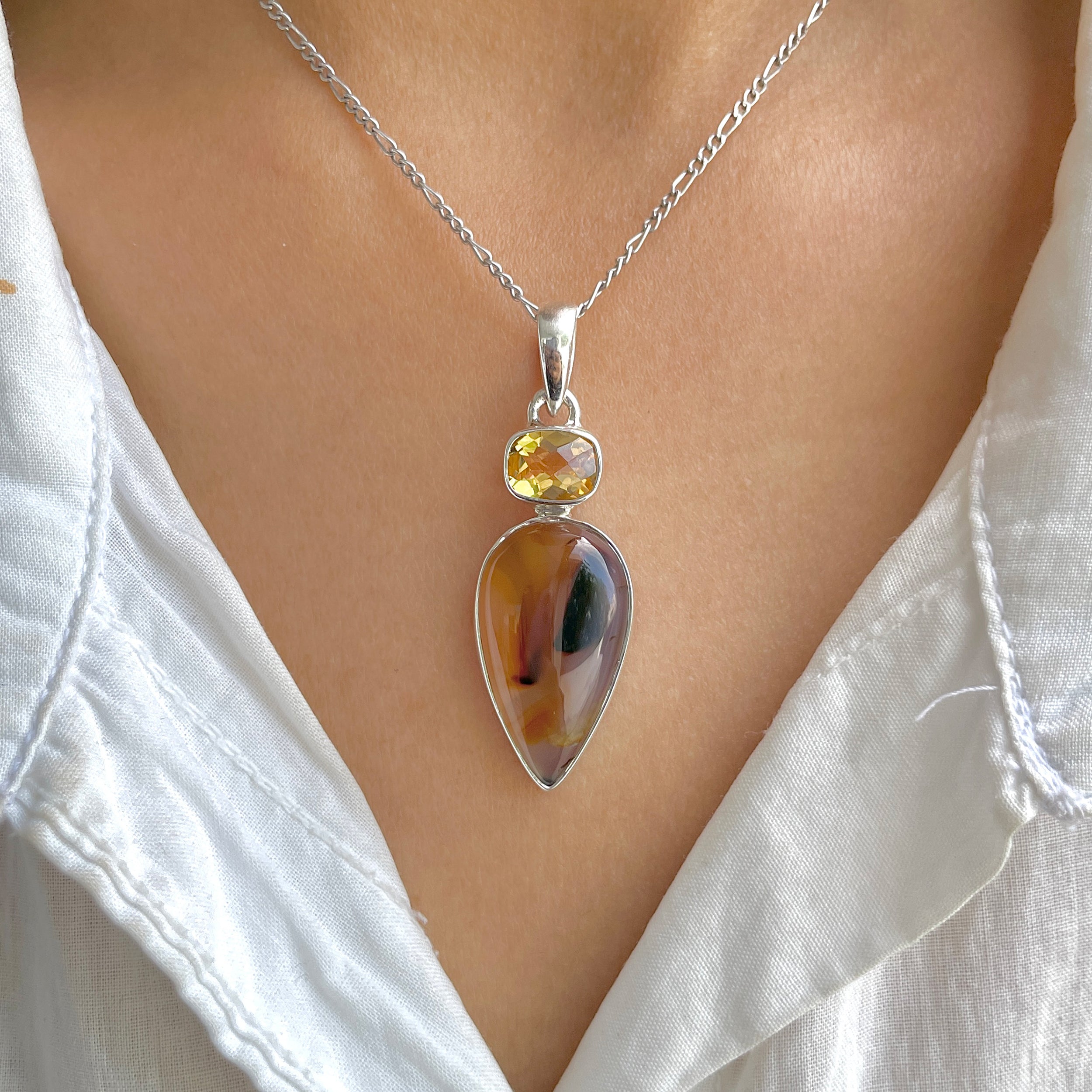Montana Agate Pendant-(MTA-P-65.)
