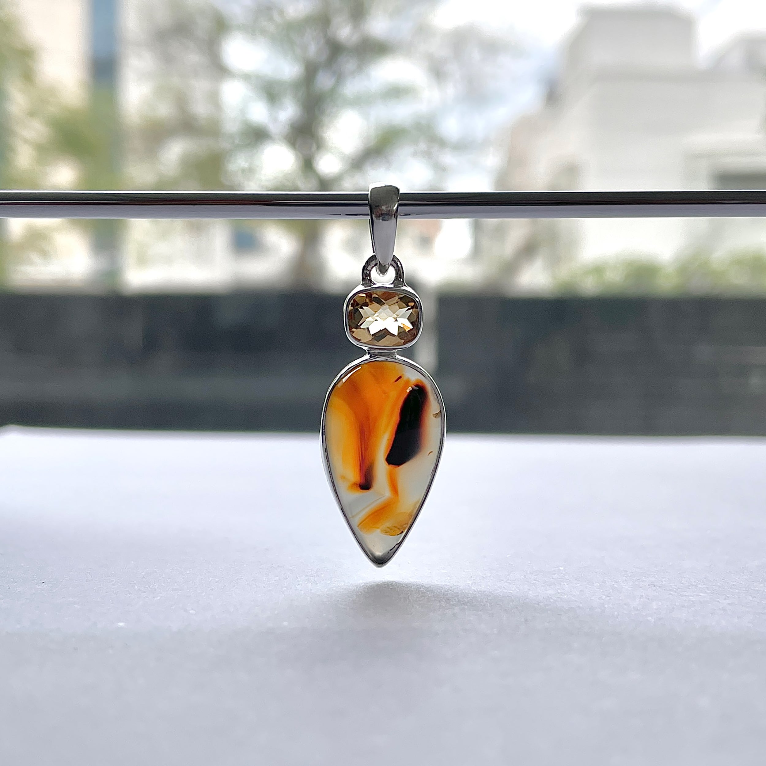 Montana Agate Pendant-(MTA-P-65.)