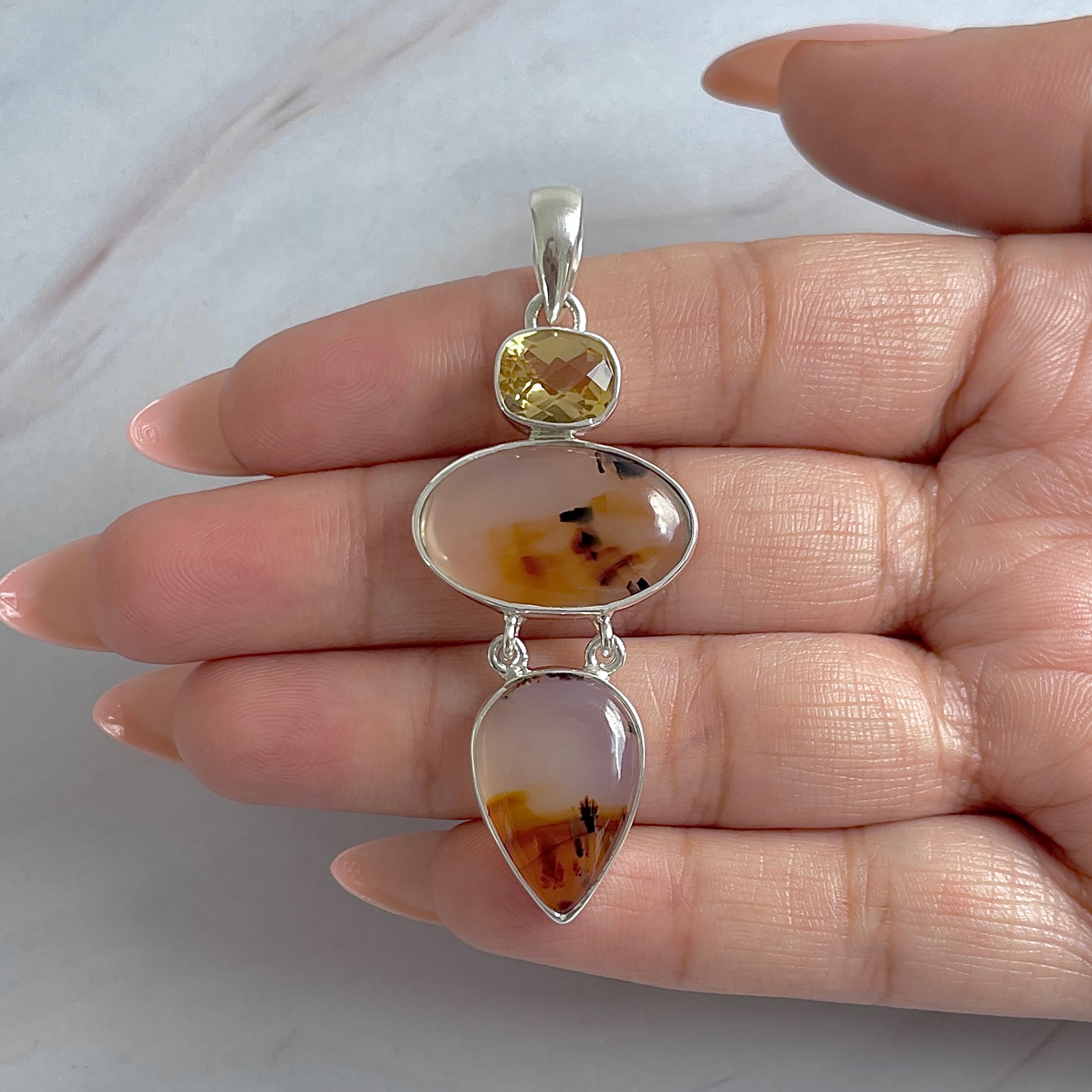 Montana Agate Pendant-(MTA-P-66.)