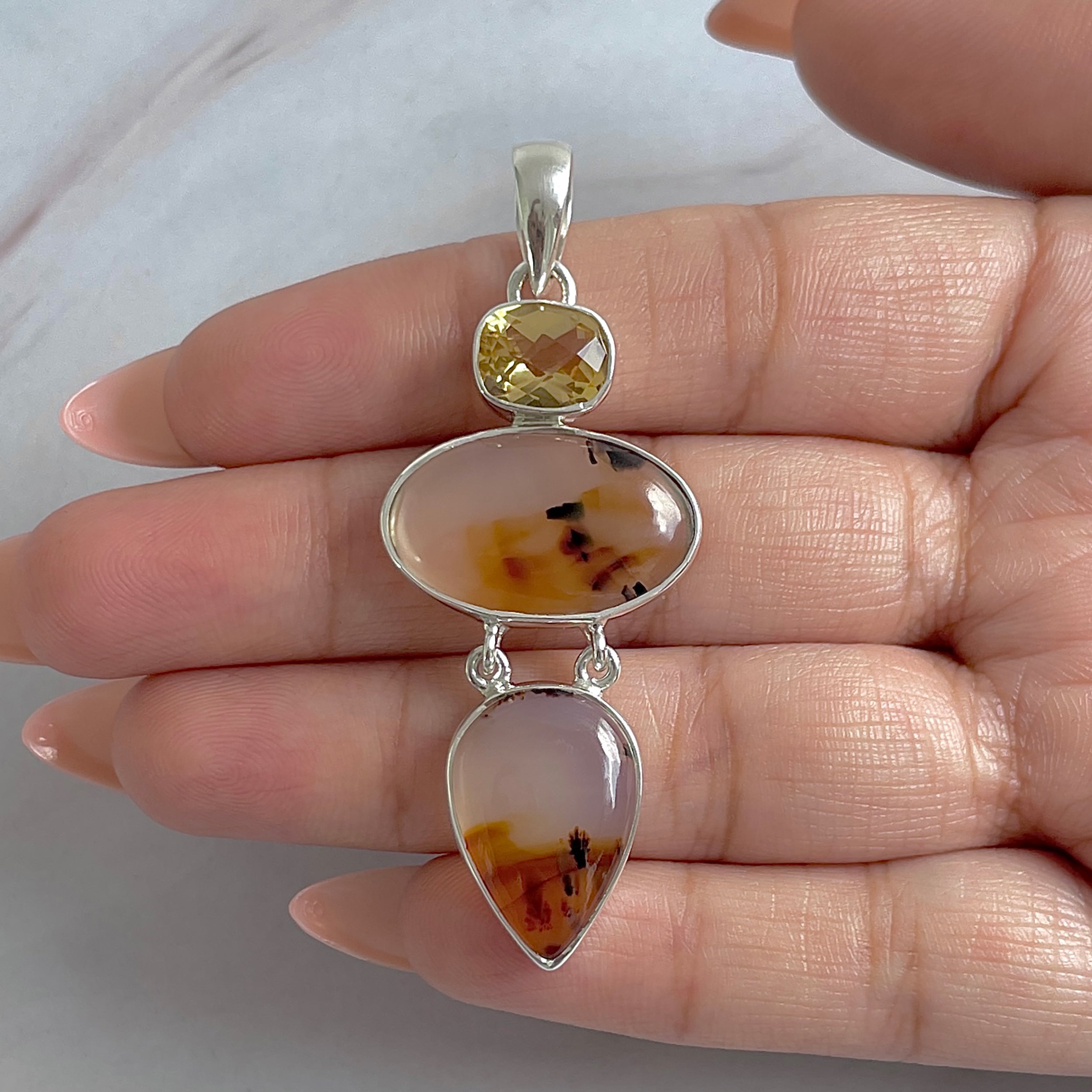 Montana Agate Pendant-(MTA-P-66.)