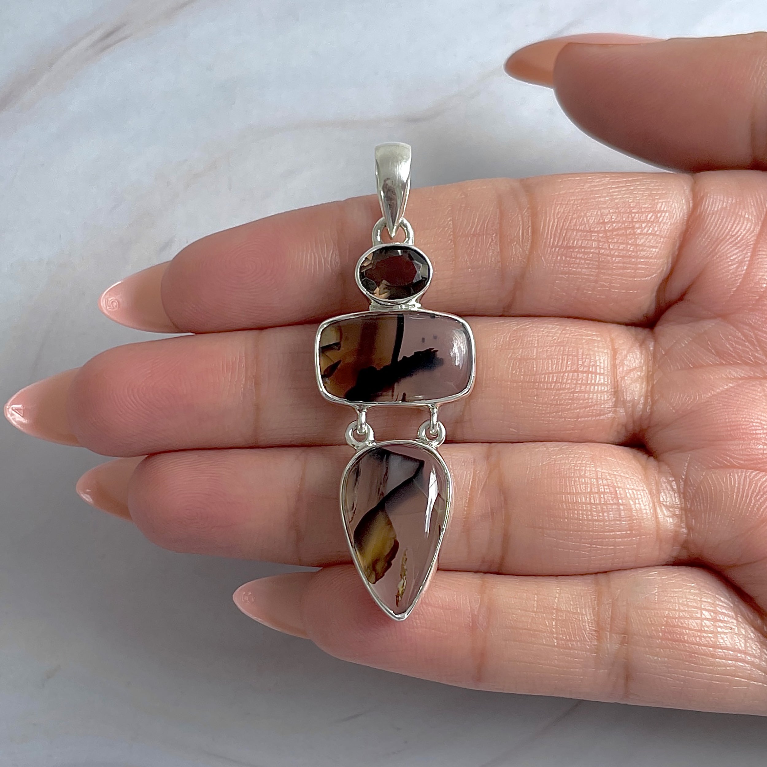 Montana Agate Pendant-(MTA-P-68.)