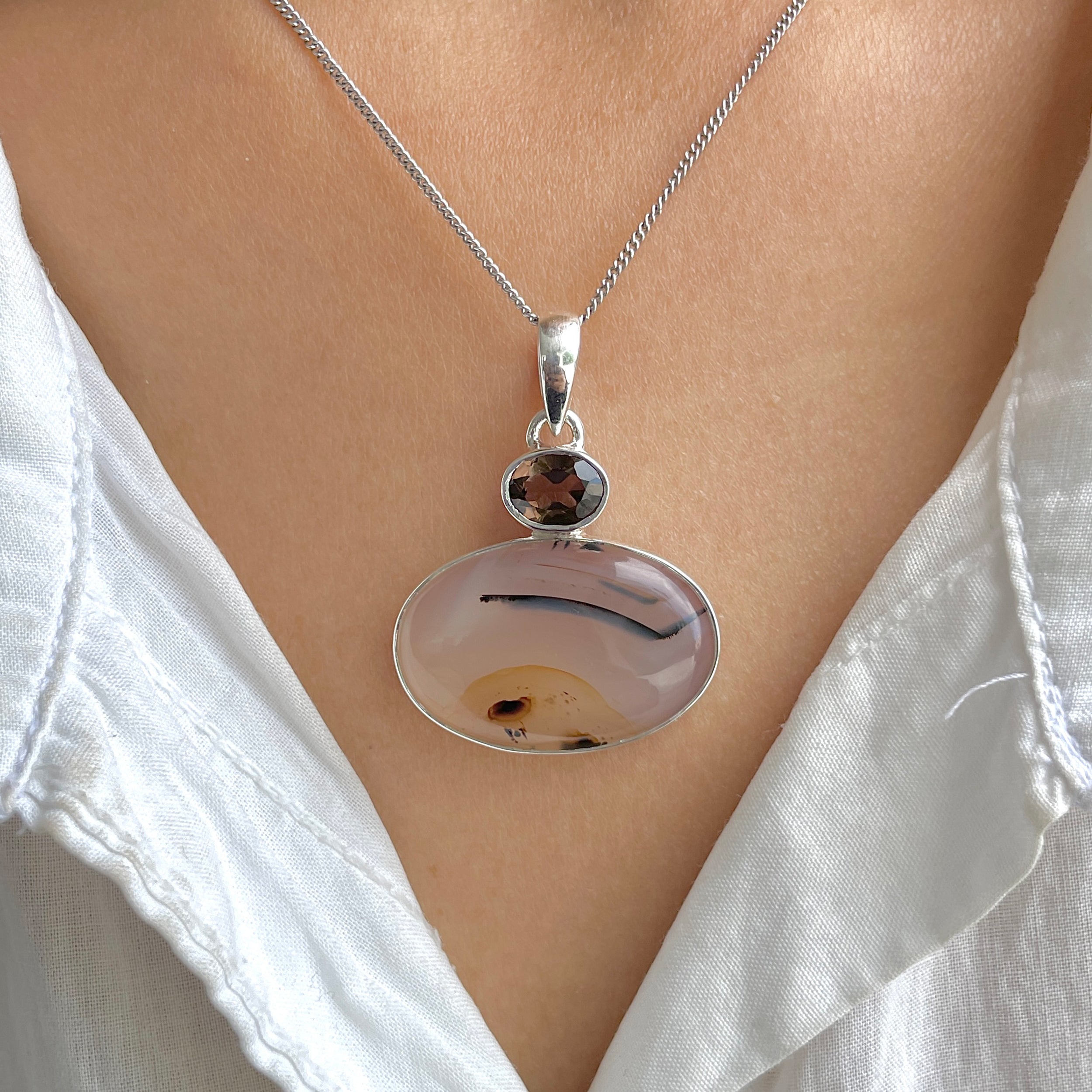 Montana Agate Pendant-(MTA-P-69.)