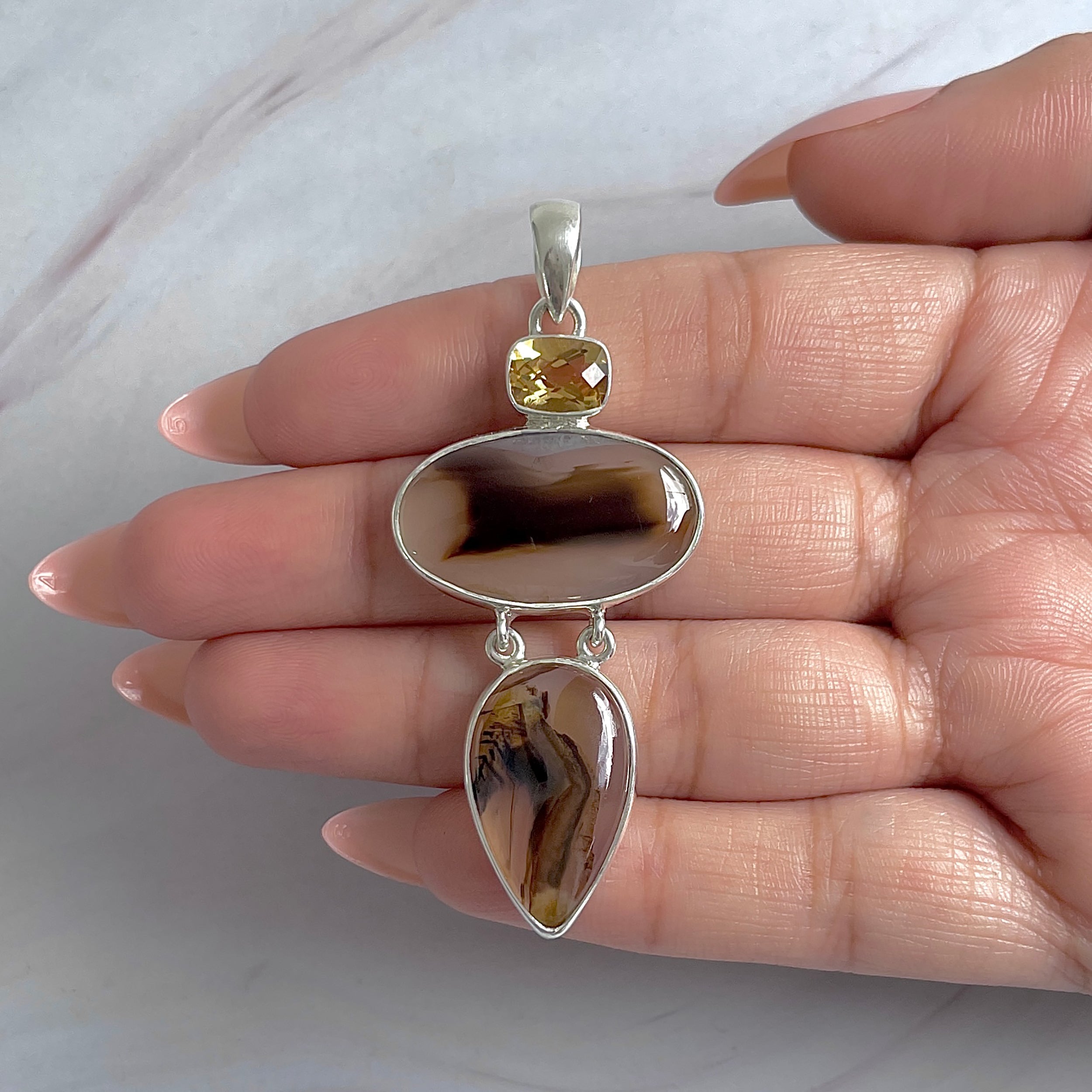 Montana Agate Pendant-(MTA-P-70.)