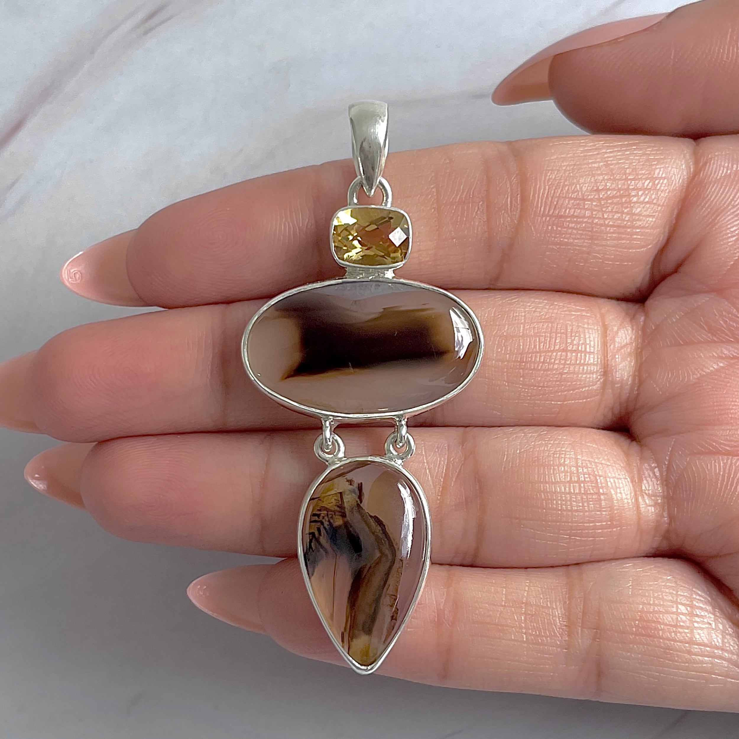 Montana Agate Pendant-(MTA-P-70.)