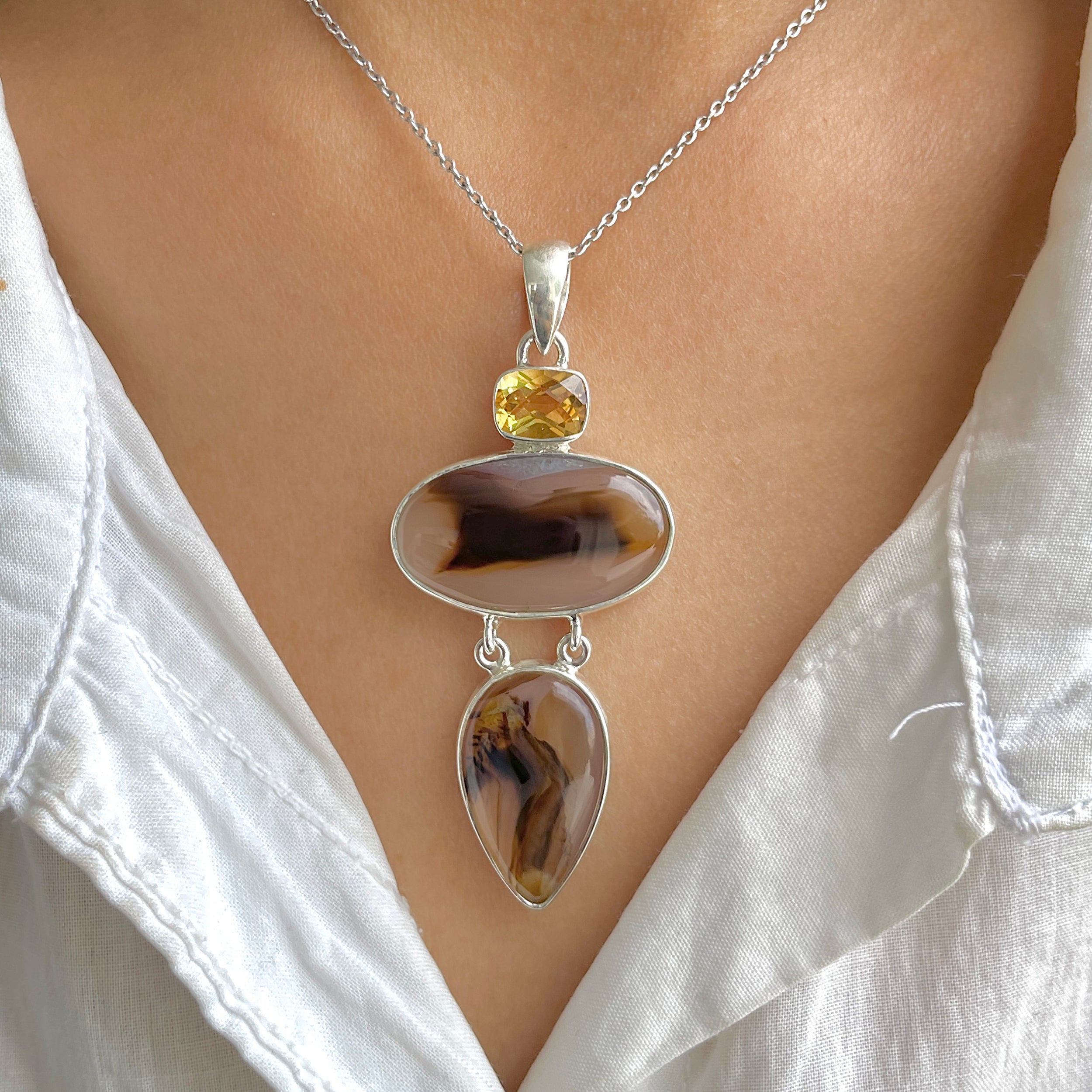 Montana Agate Pendant-(MTA-P-70.)