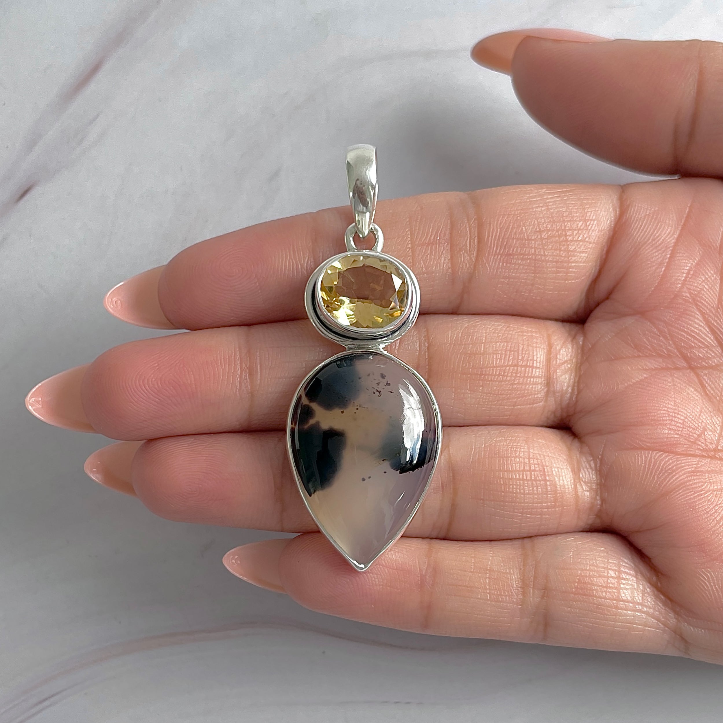 Montana Agate Pendant-(MTA-P-71.)