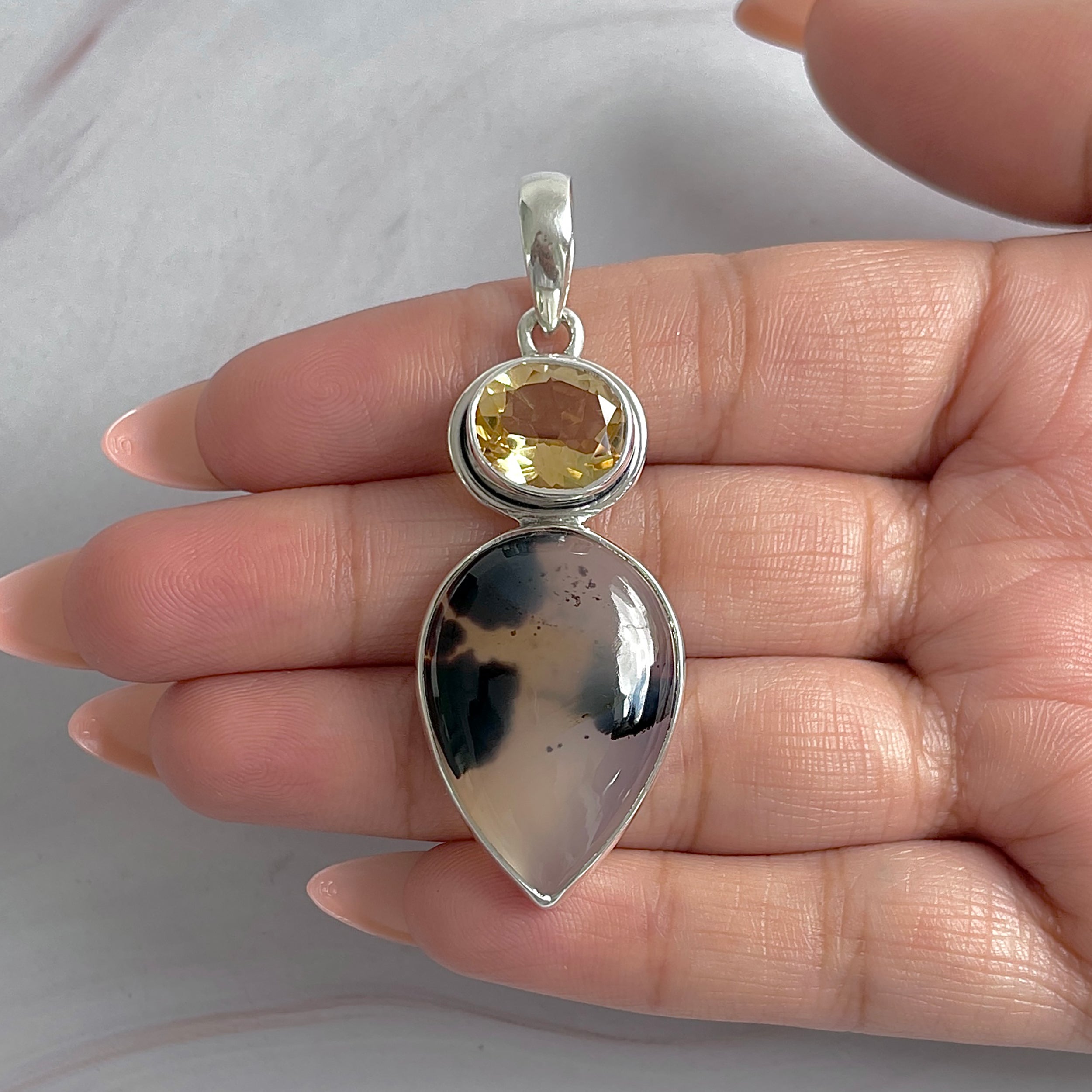 Montana Agate Pendant-(MTA-P-71.)