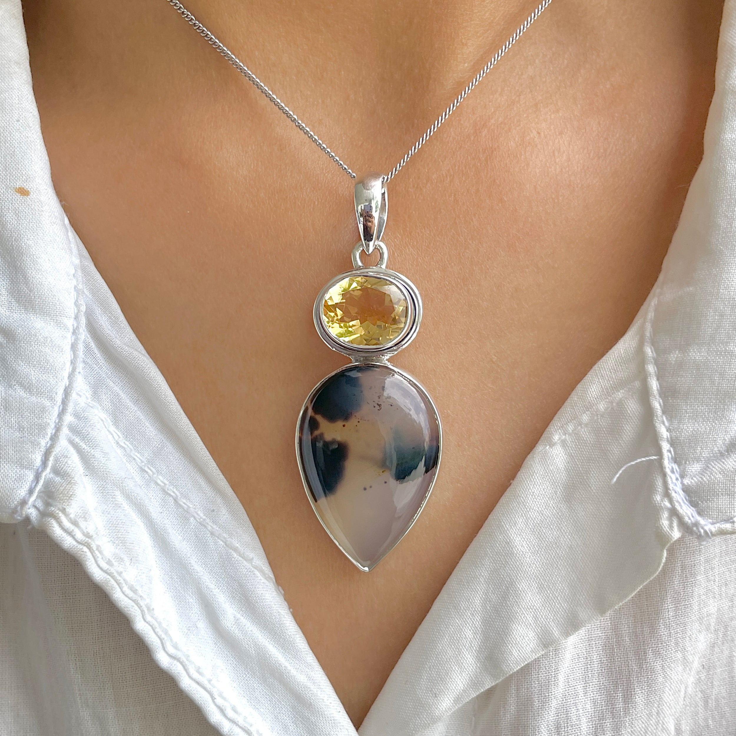 Montana Agate Pendant-(MTA-P-71.)