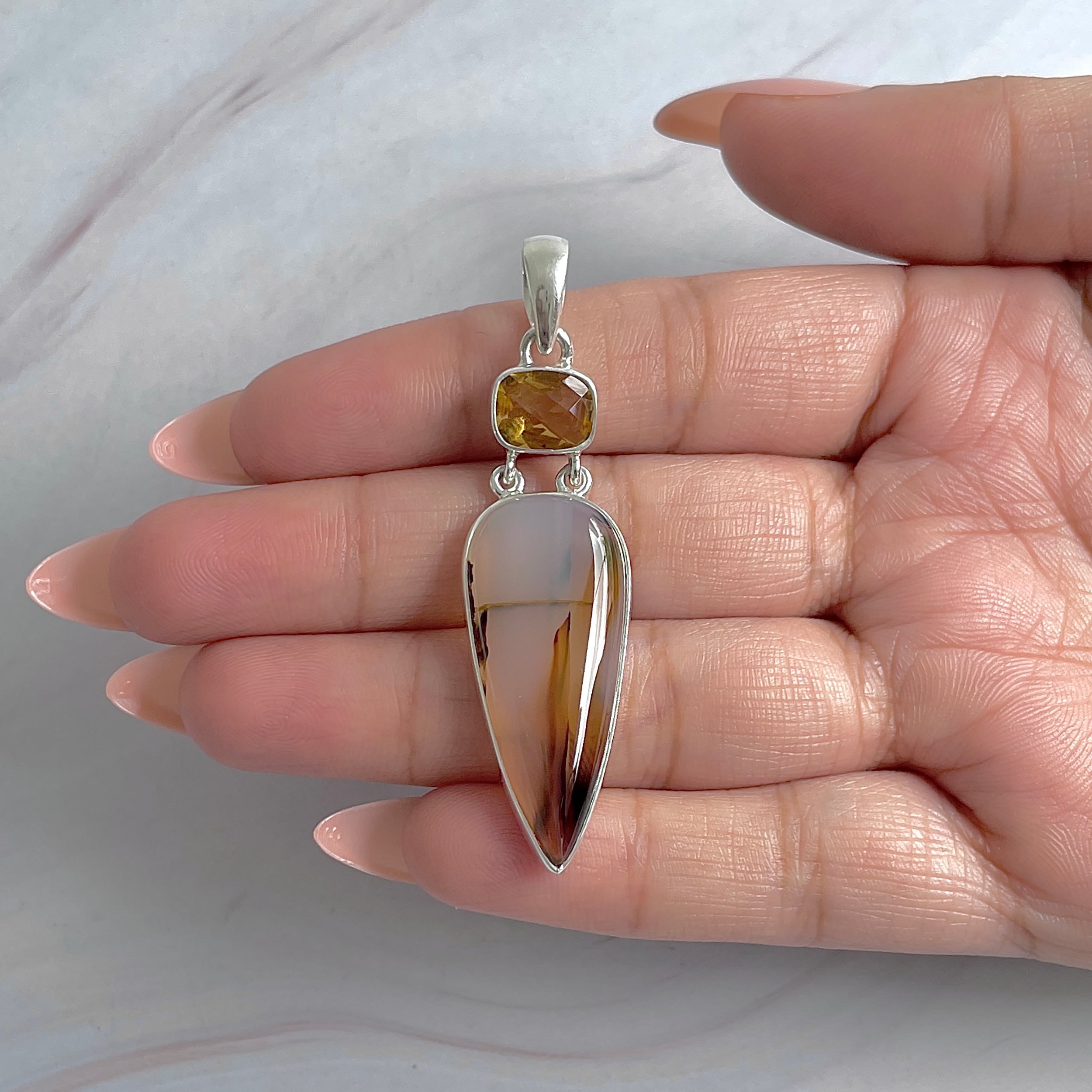 Montana Agate Pendant-(MTA-P-72.)