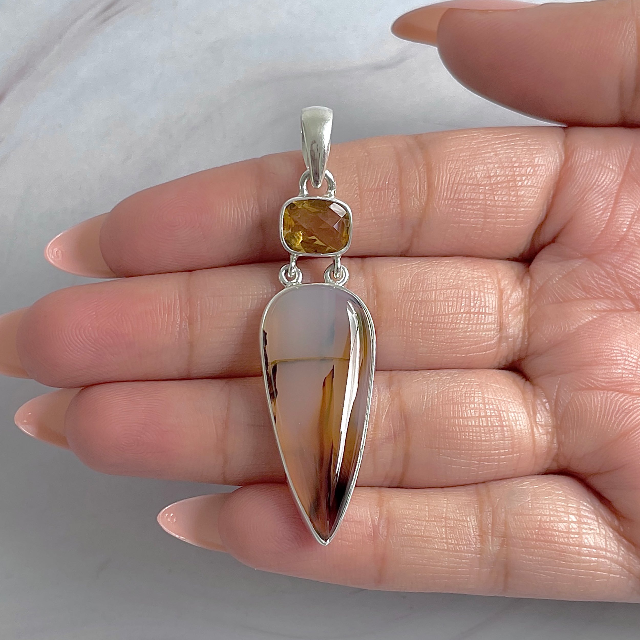 Montana Agate Pendant-(MTA-P-72.)