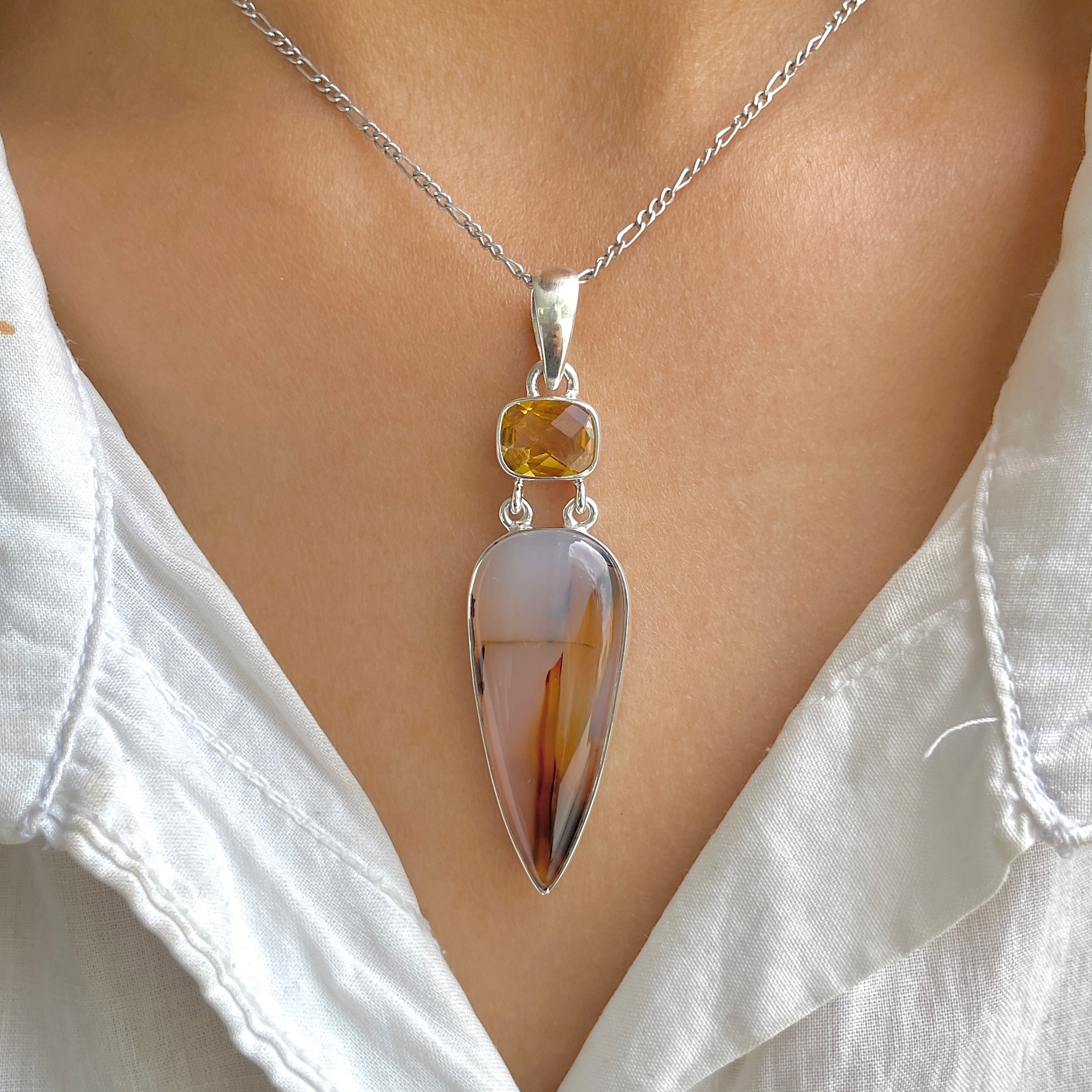 Montana Agate Pendant-(MTA-P-72.)