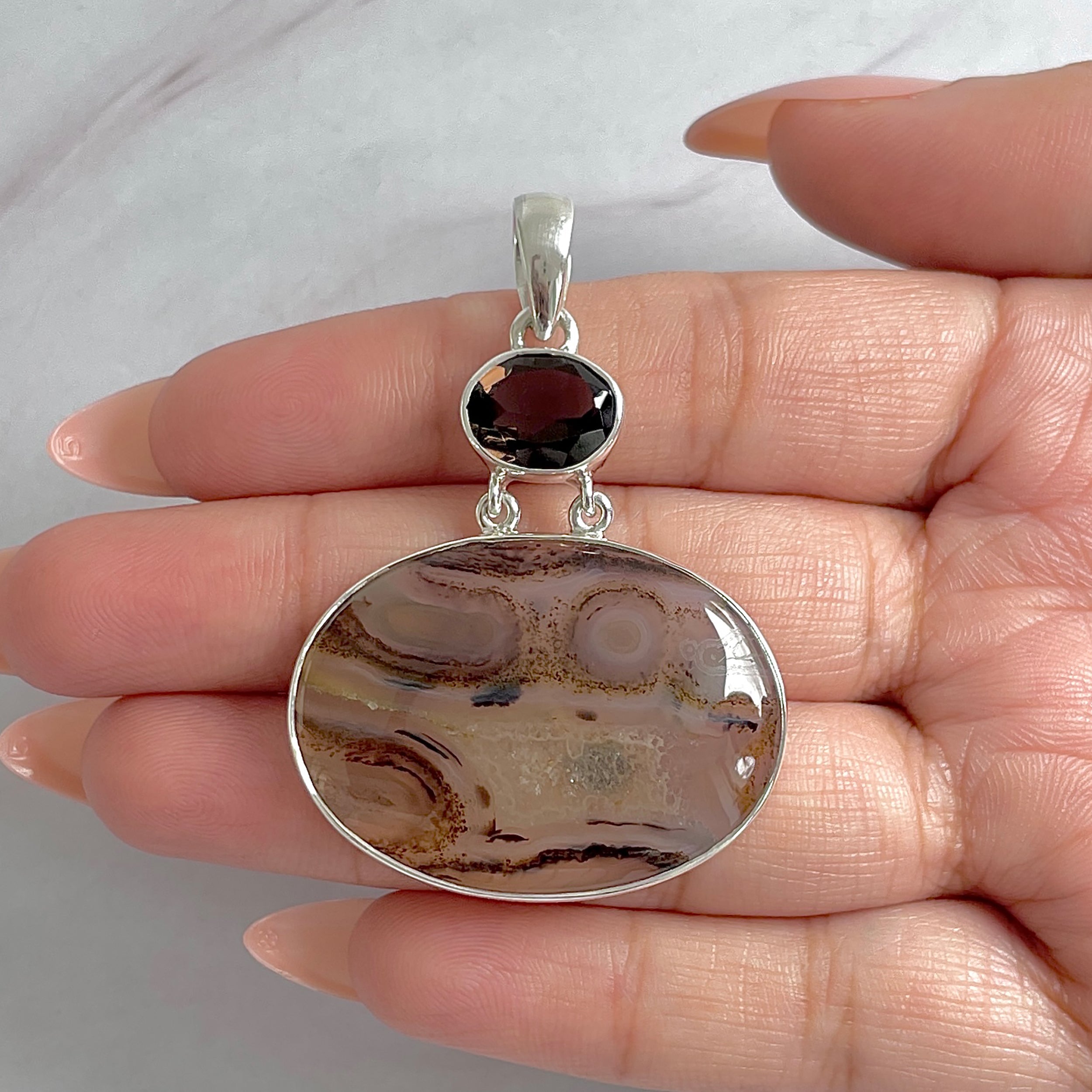 Montana Agate Pendant-(MTA-P-73.)