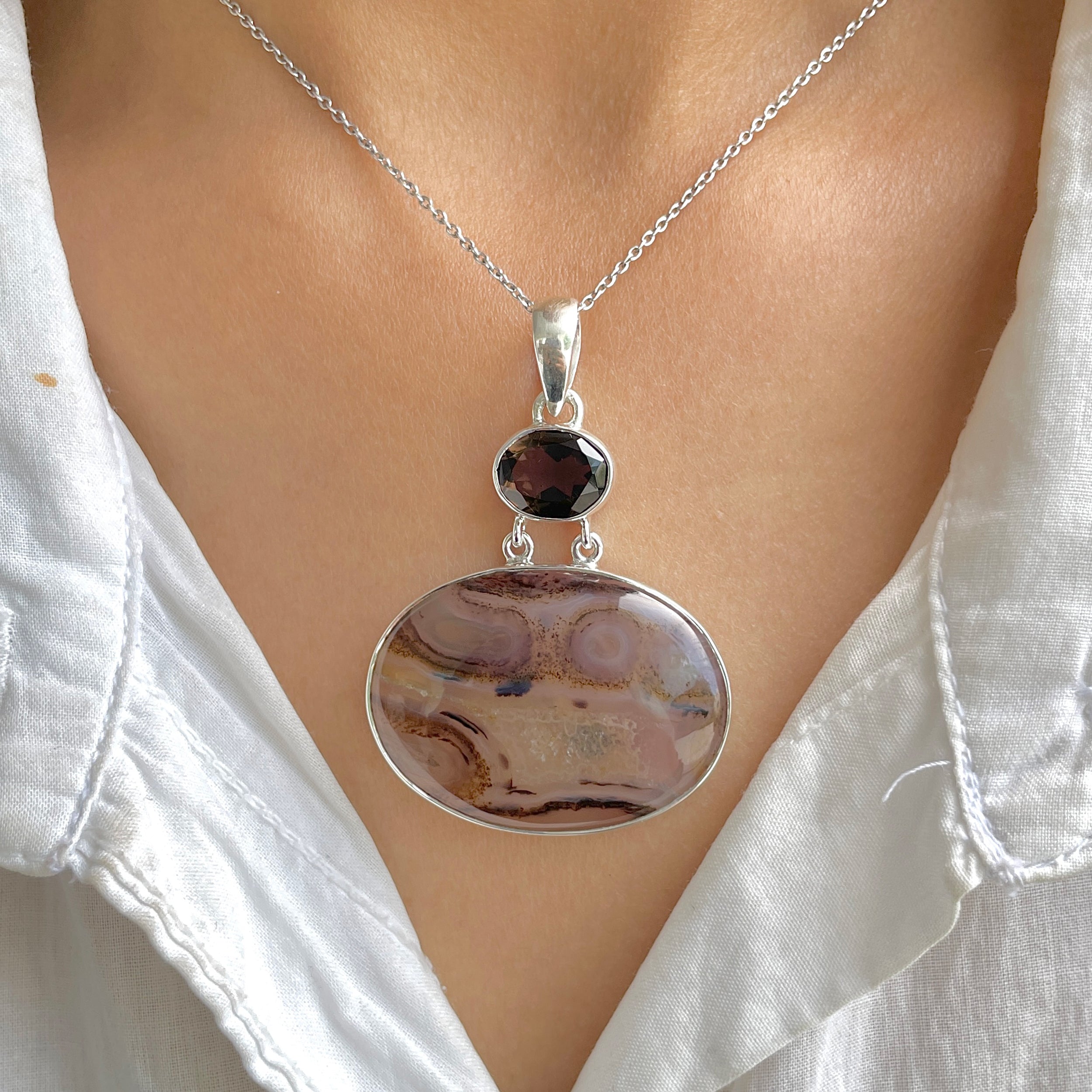 Montana Agate Pendant-(MTA-P-73.)
