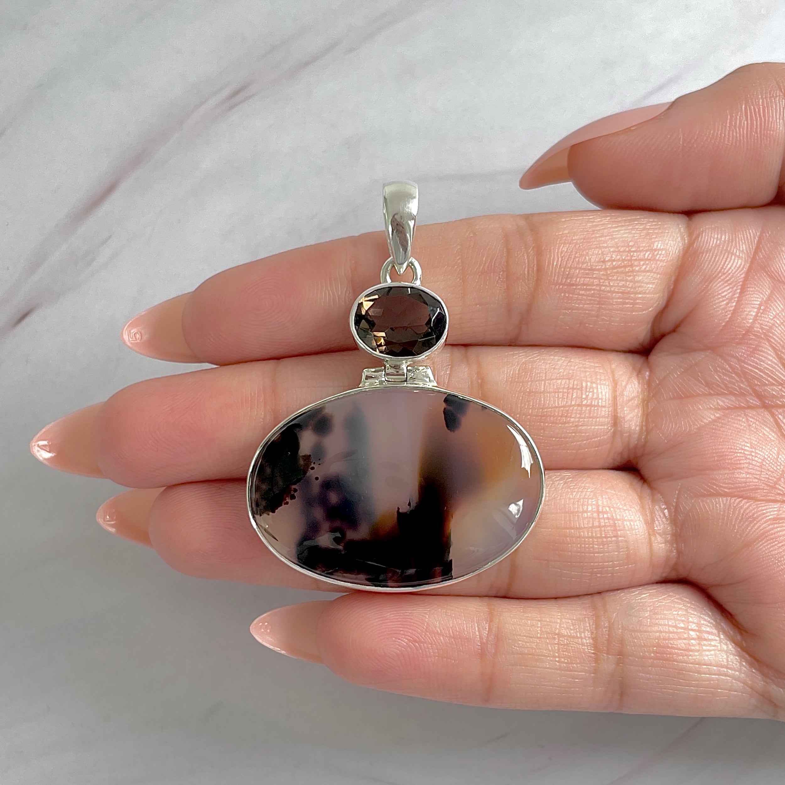 Montana Agate Pendant-(MTA-P-74.)
