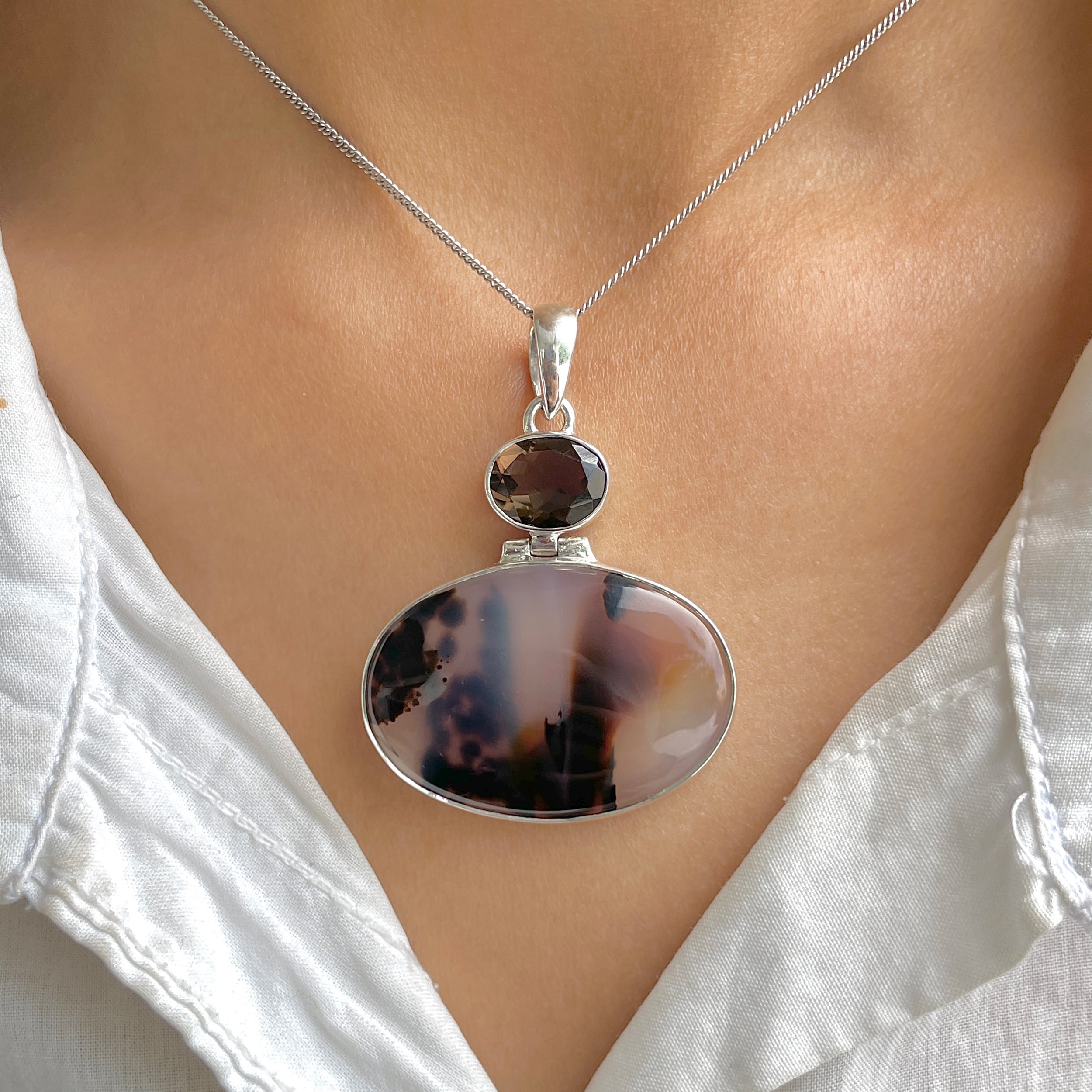 Montana Agate Pendant-(MTA-P-74.)