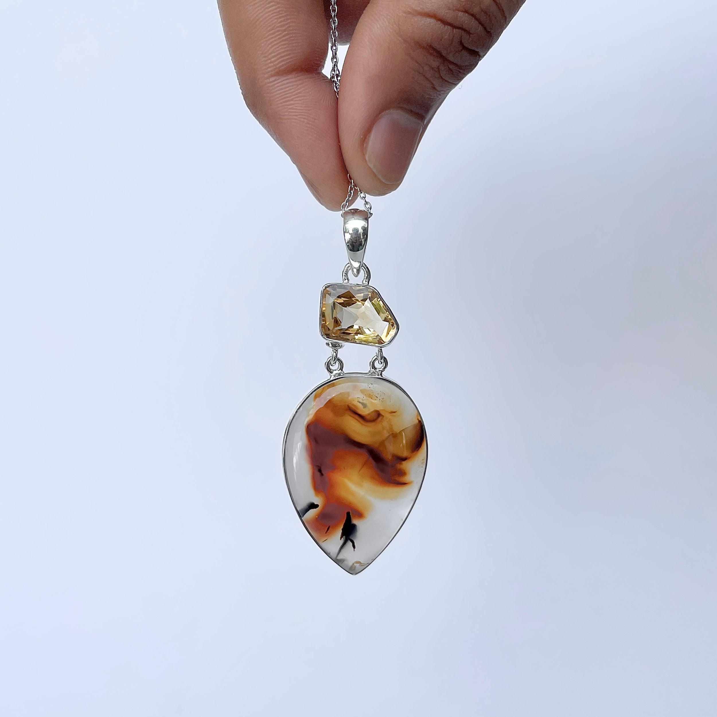 Montana Agate Pendant-(MTA-P-75.)