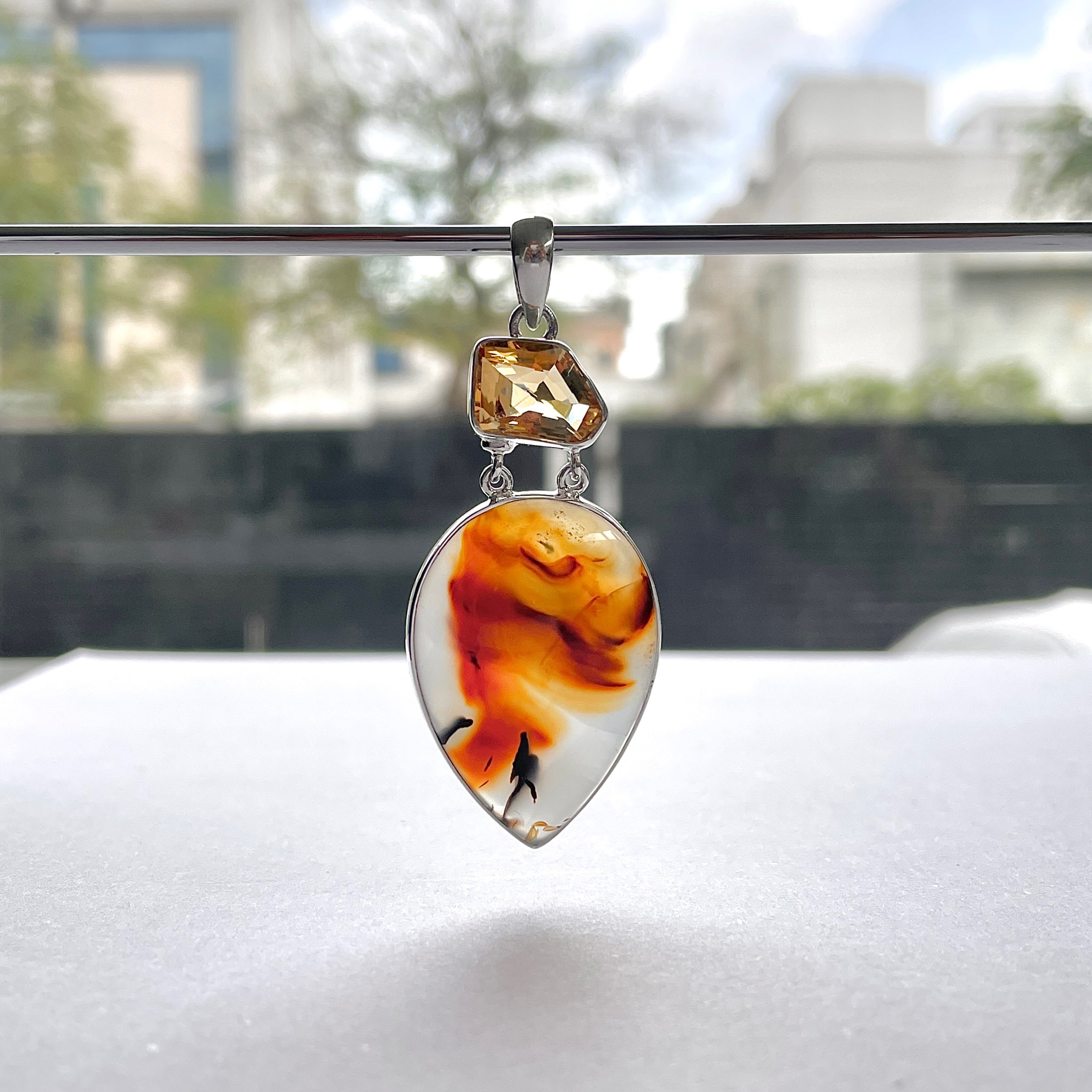 Montana Agate Pendant-(MTA-P-75.)