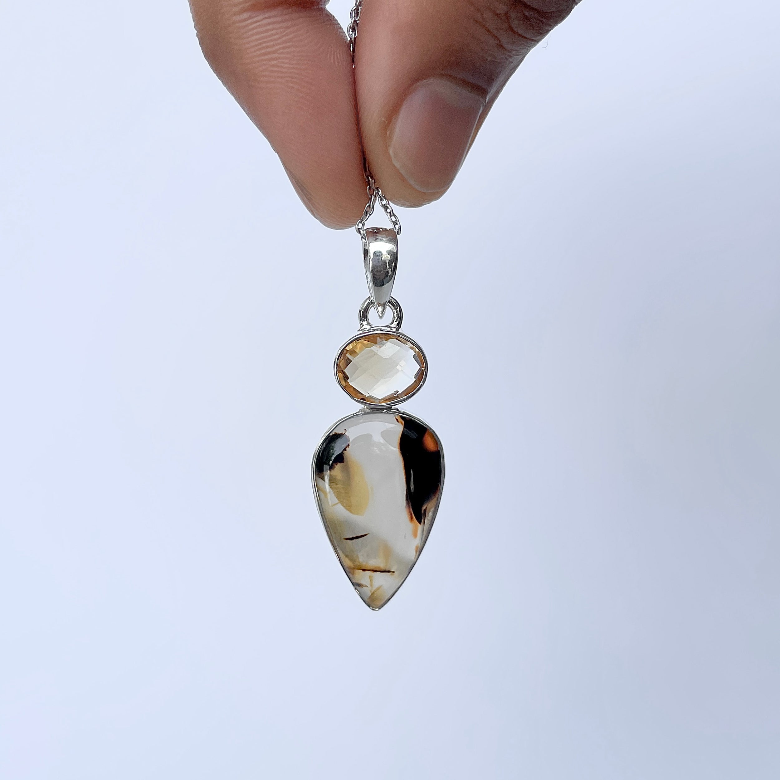 Montana Agate Pendant-(MTA-P-77.)