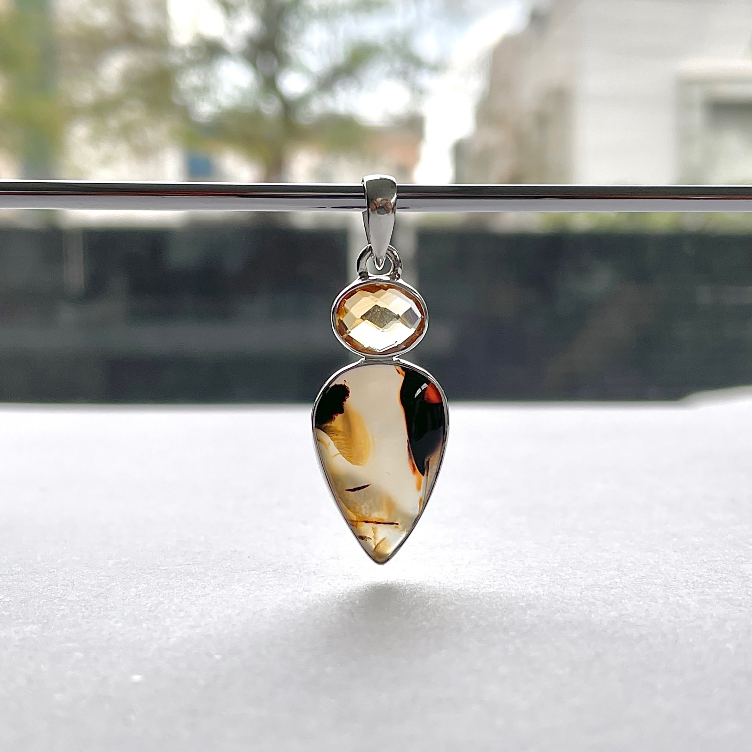 Montana Agate Pendant-(MTA-P-77.)