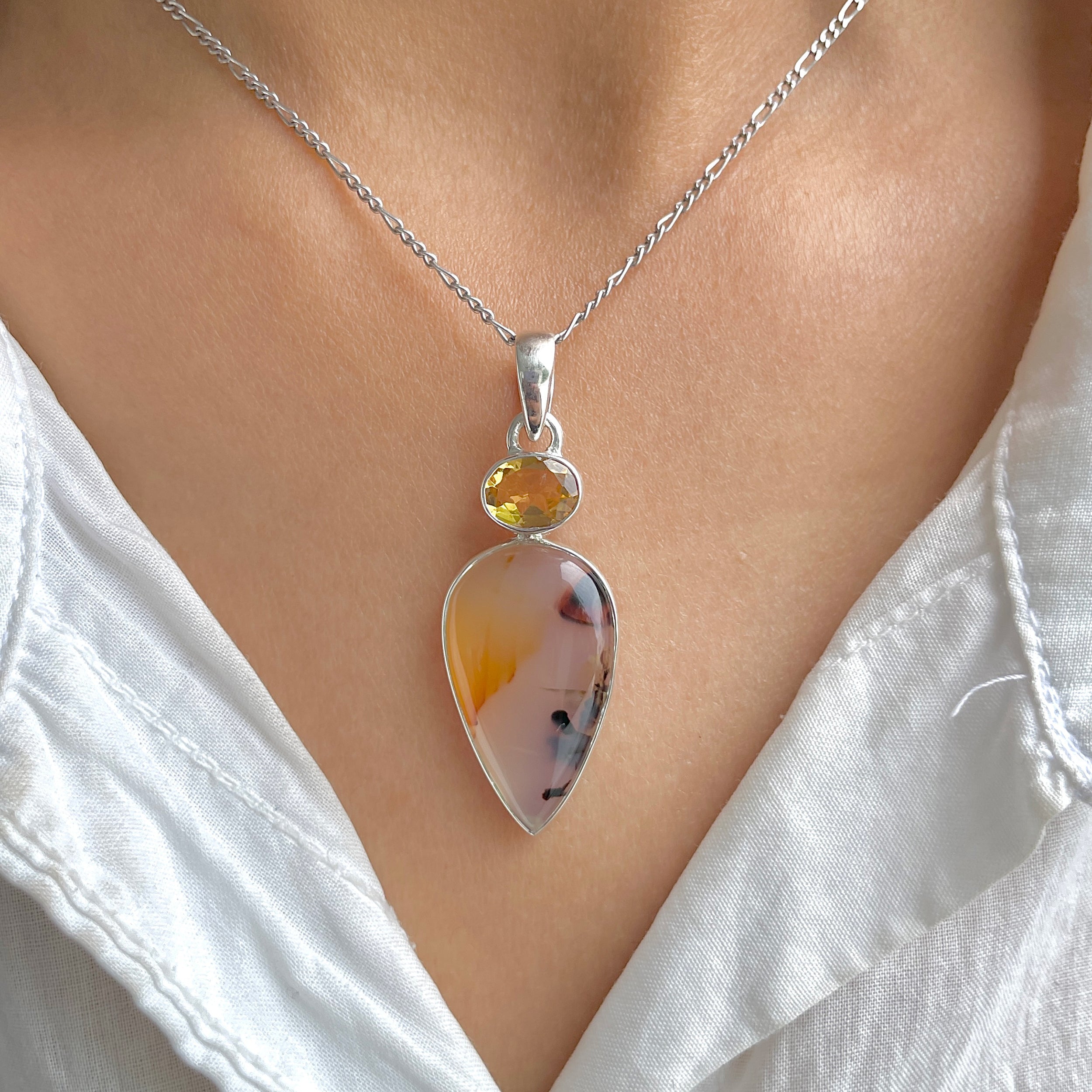 Montana Agate Pendant-(MTA-P-78.)