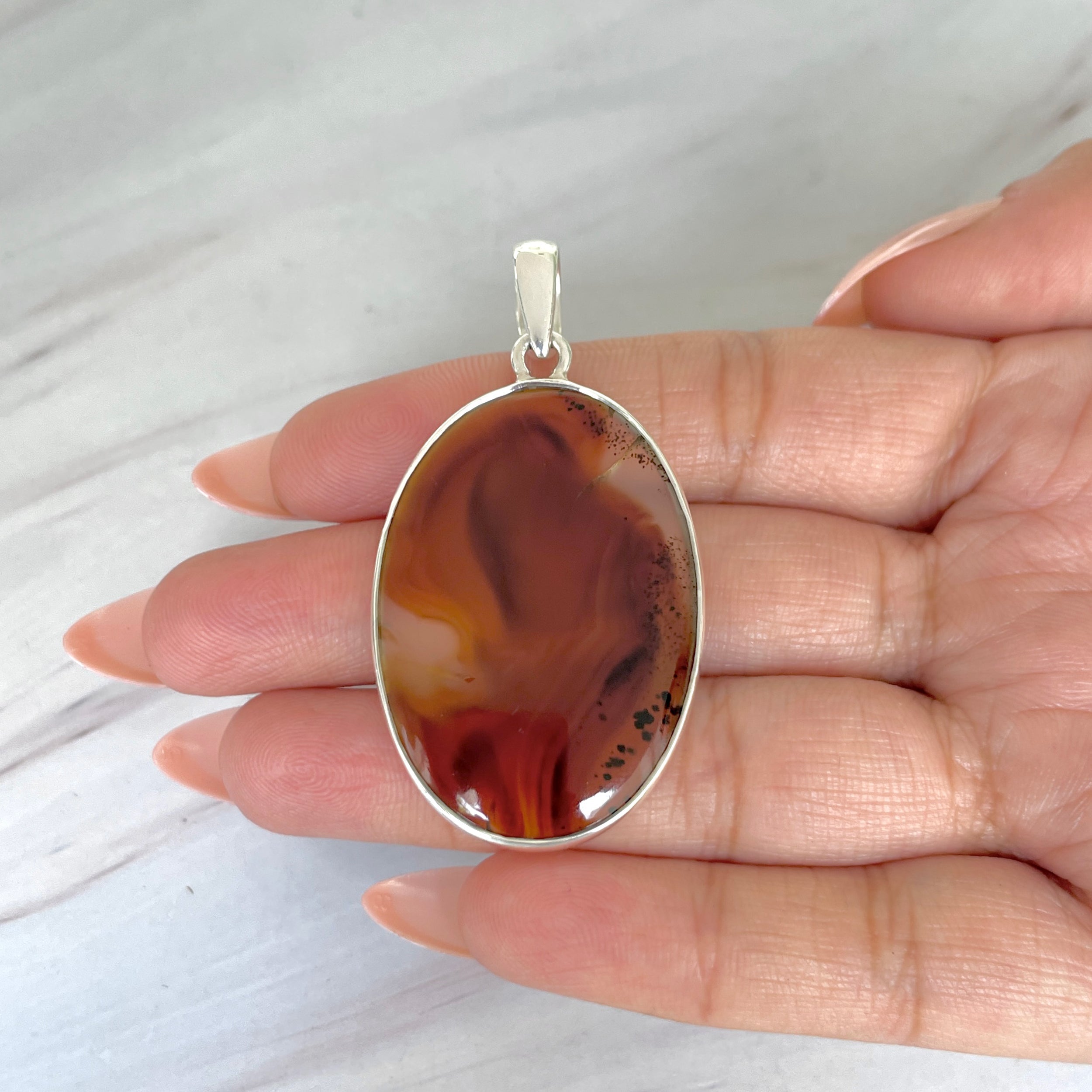 Montana Agate Pendant-(MTA-P-79.)
