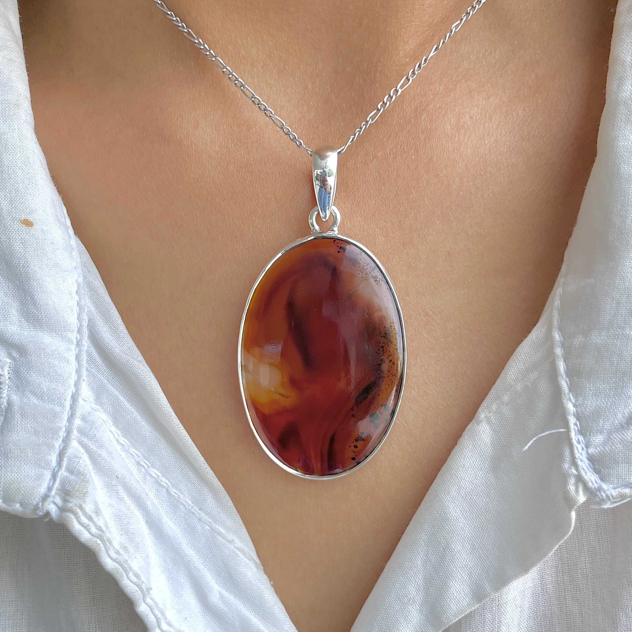 Montana Agate Pendant-(MTA-P-79.)