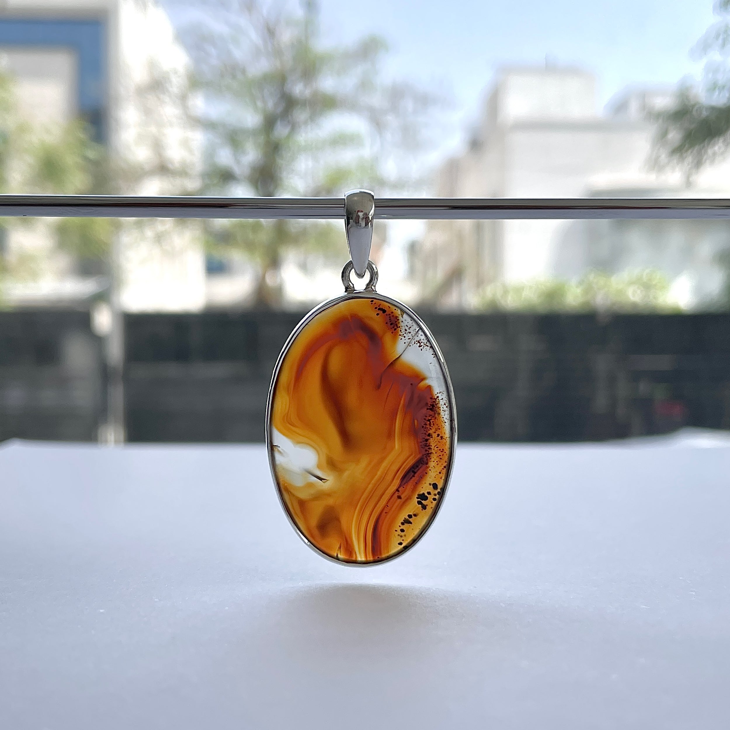 Montana Agate Pendant-(MTA-P-79.)