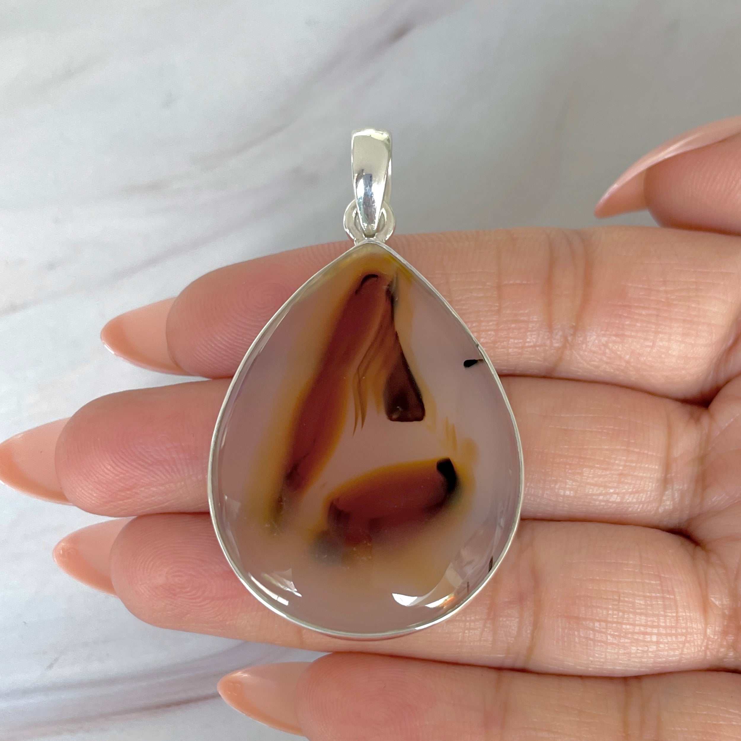 Montana Agate Pendant-(MTA-P-80.)