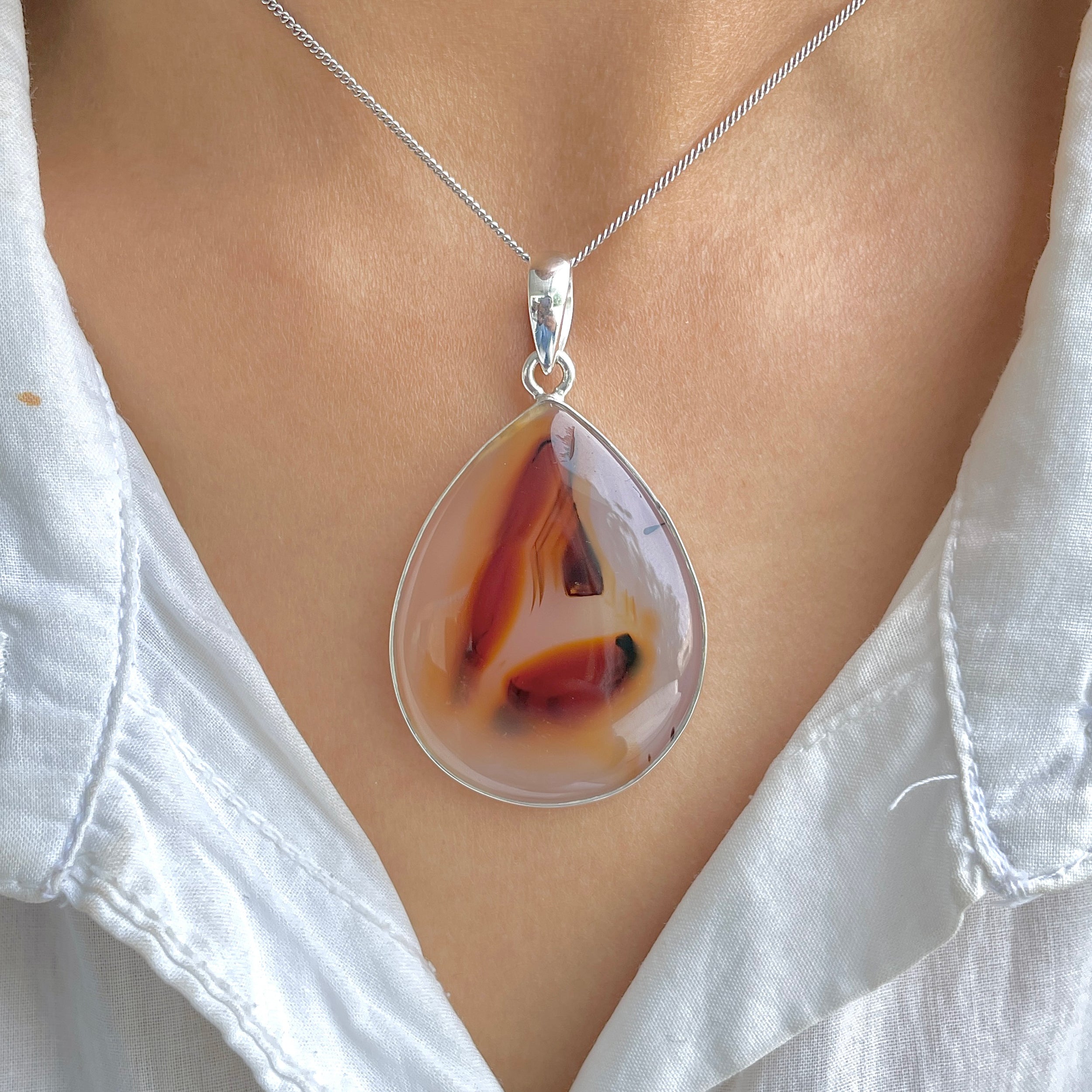 Montana Agate Pendant-(MTA-P-80.)