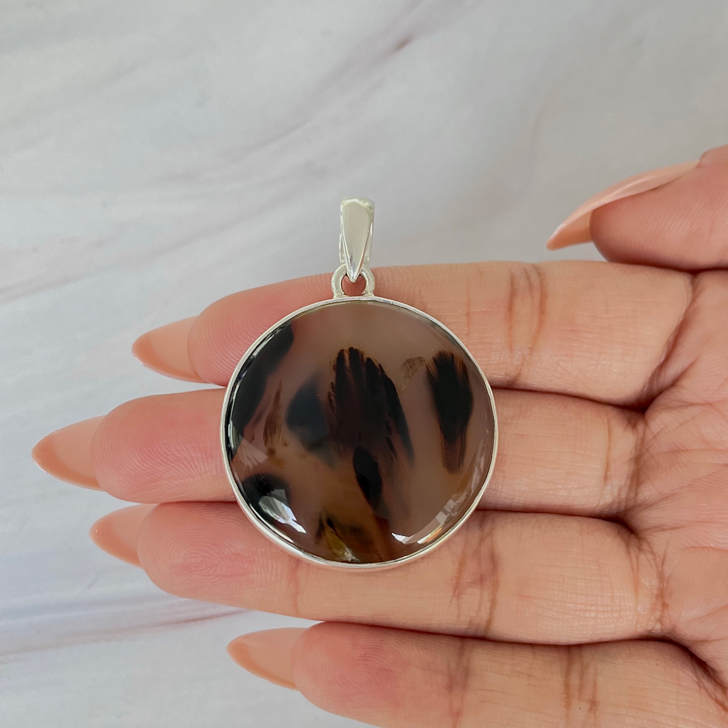 Montana Agate Pendant-(MTA-P-81.)