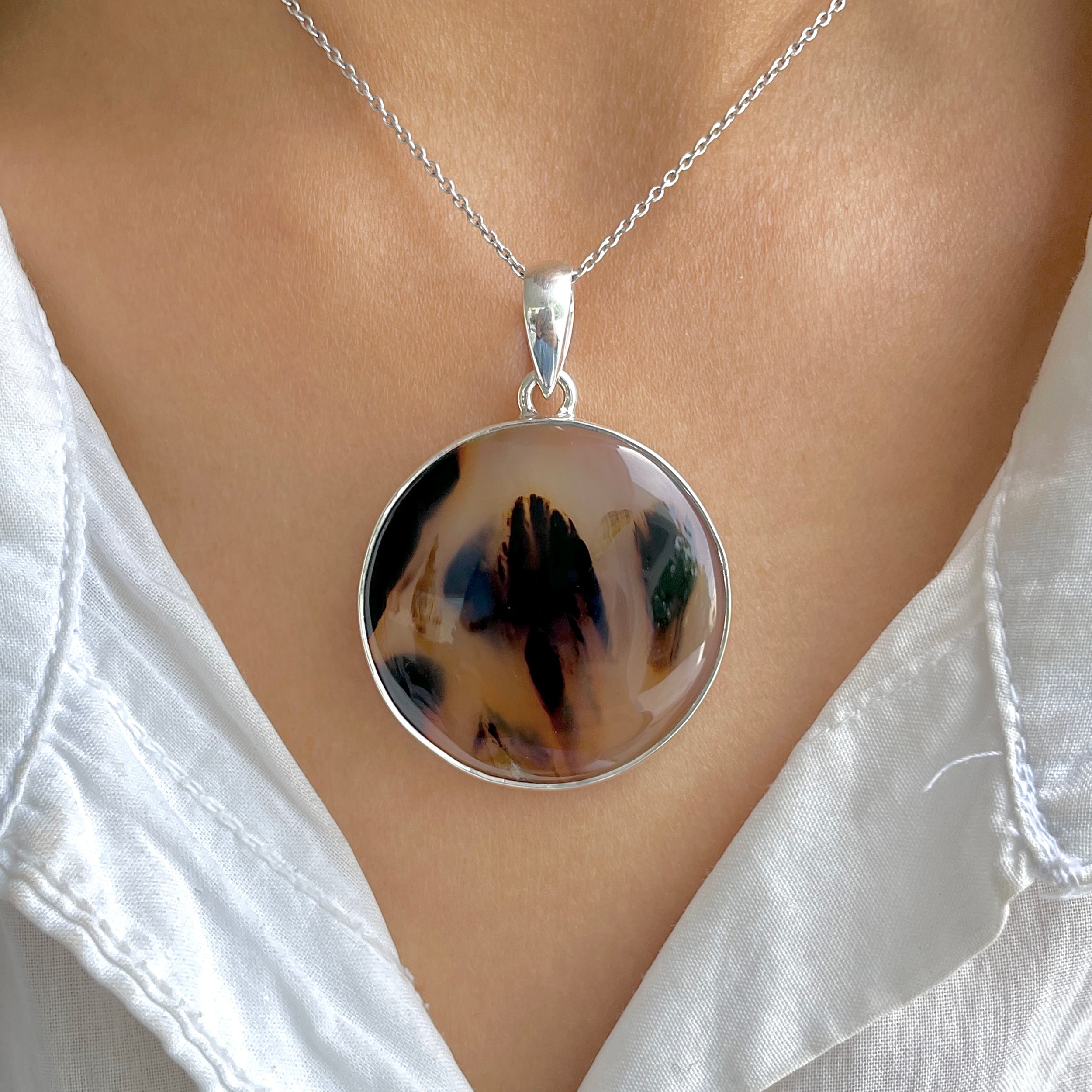 Montana Agate Pendant-(MTA-P-81.)