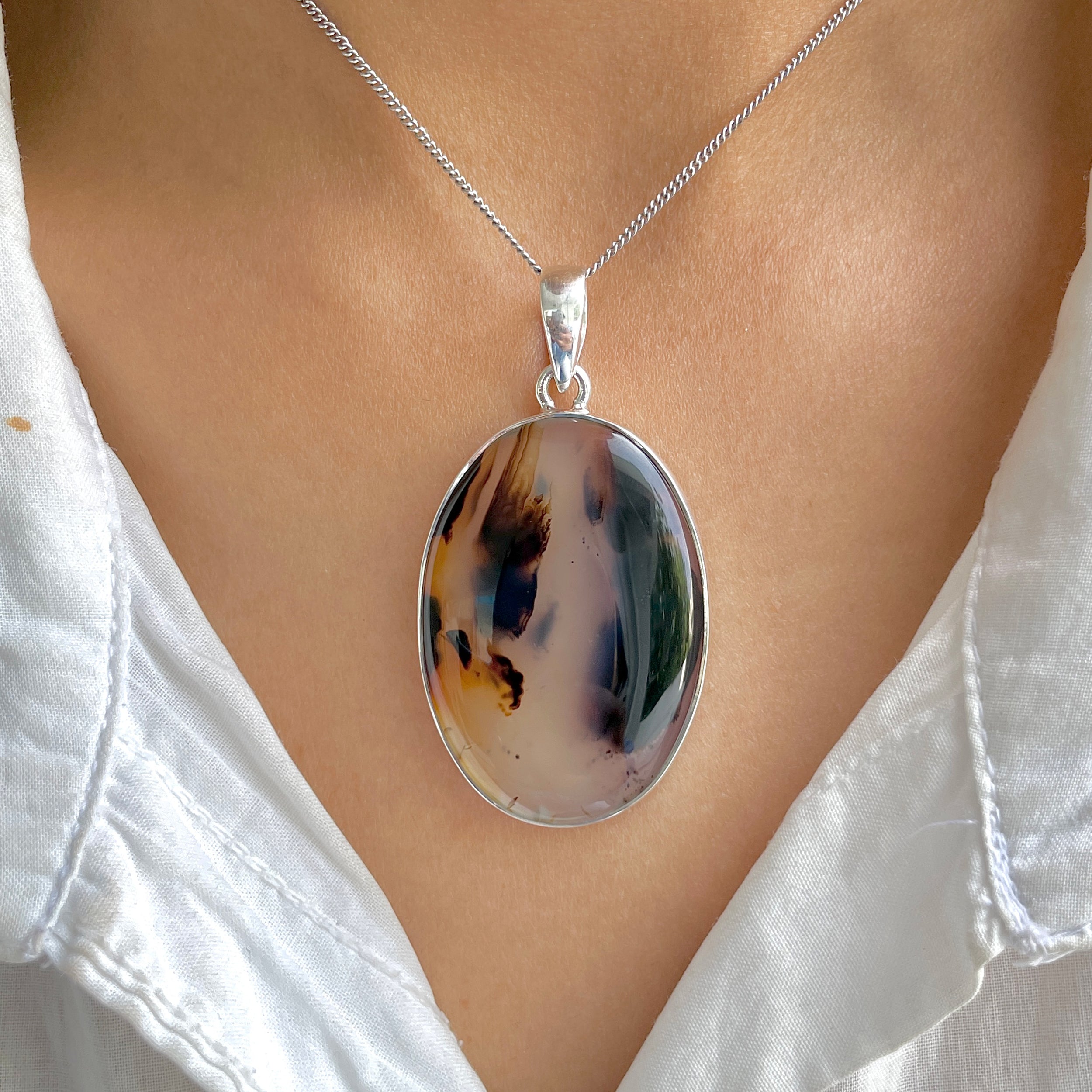 Montana Agate Pendant-(MTA-P-83.)