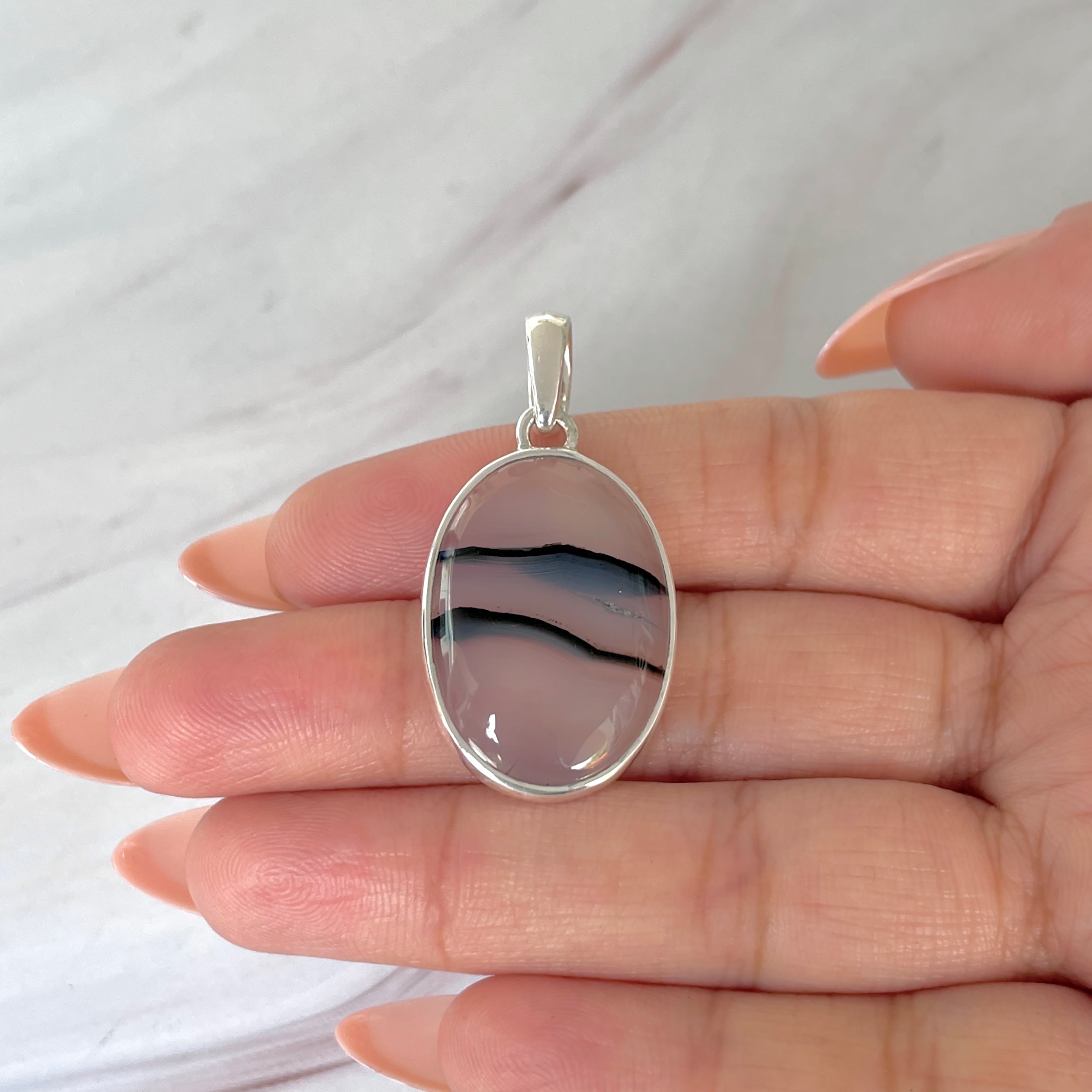 Montana Agate Pendant-(MTA-P-85.)