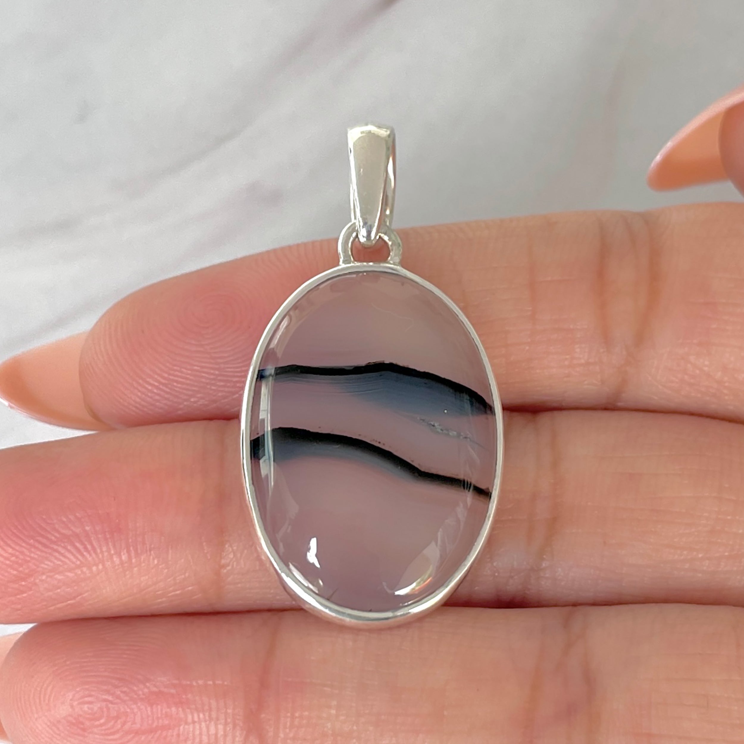 Montana Agate Pendant-(MTA-P-85.)