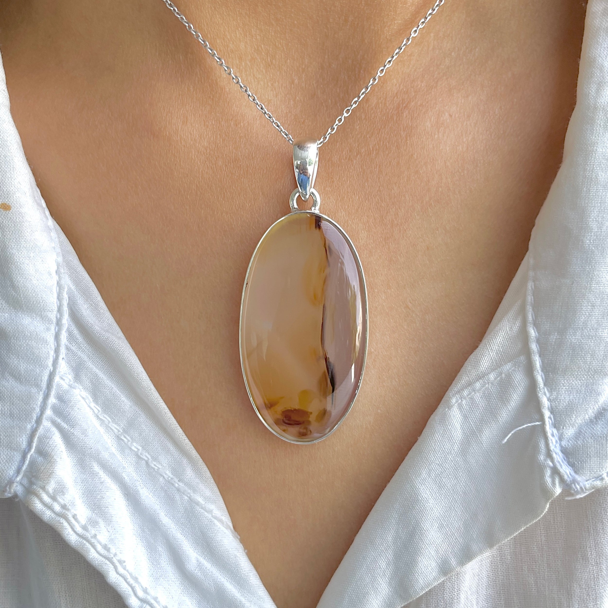 Montana Agate Pendant-(MTA-P-89.)
