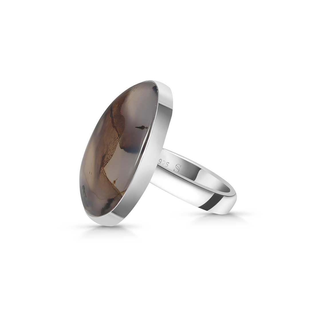 Montana Agate Ring Size 8-(MTA-R-40.)