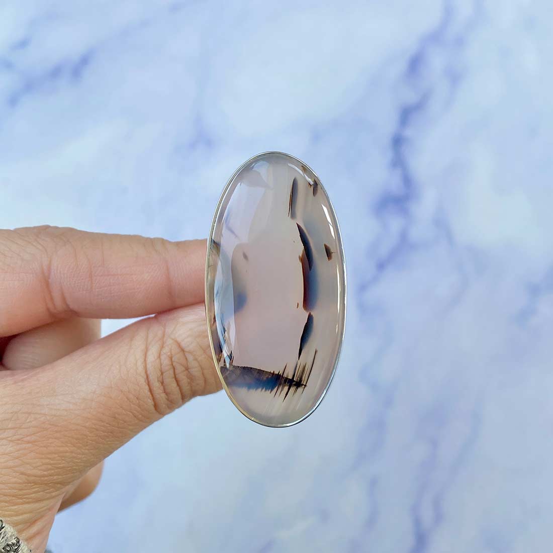 Montana Agate Ring Size 7-(MTA-R-6.)