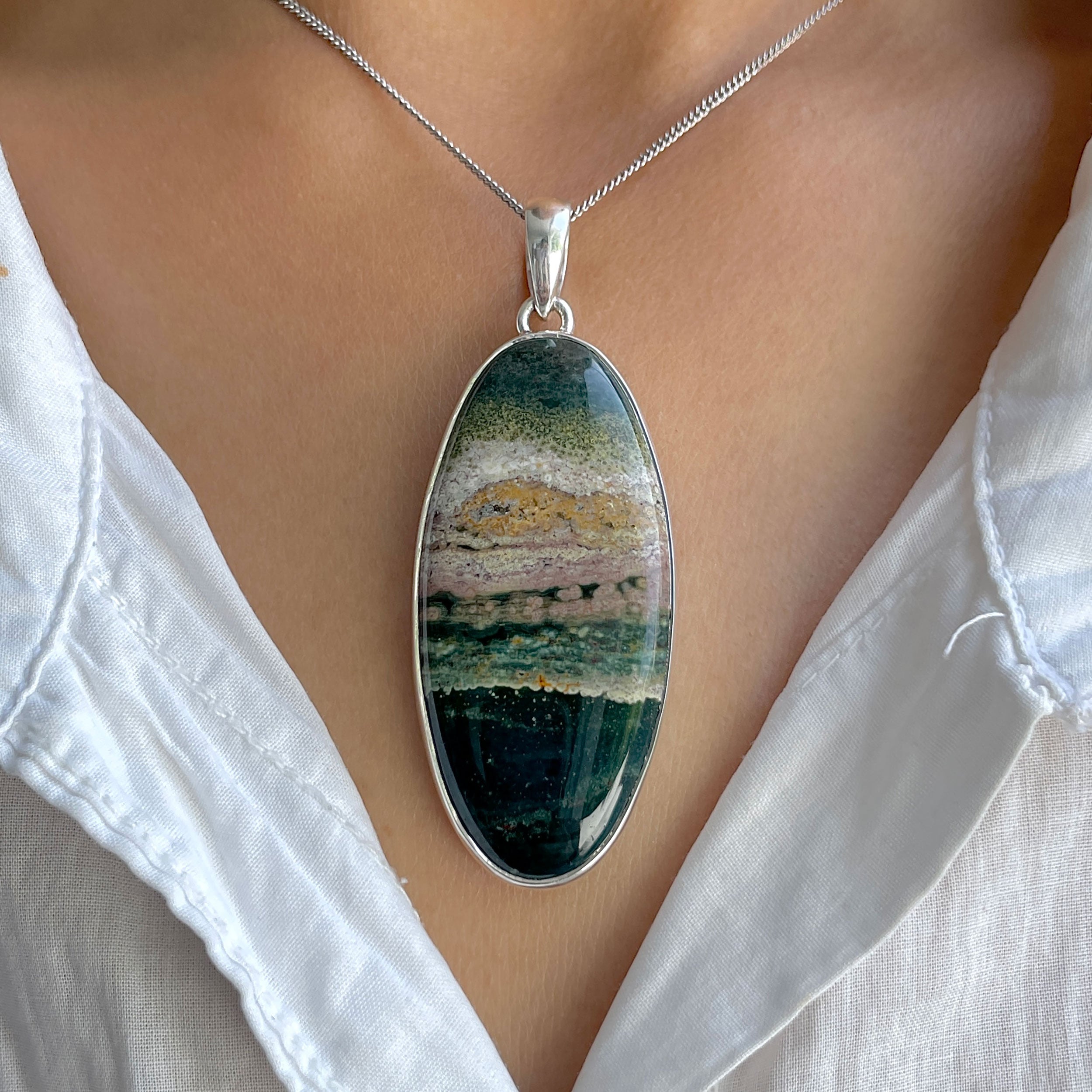 Ocean Jasper Pendant-(OCJ-P-62.)