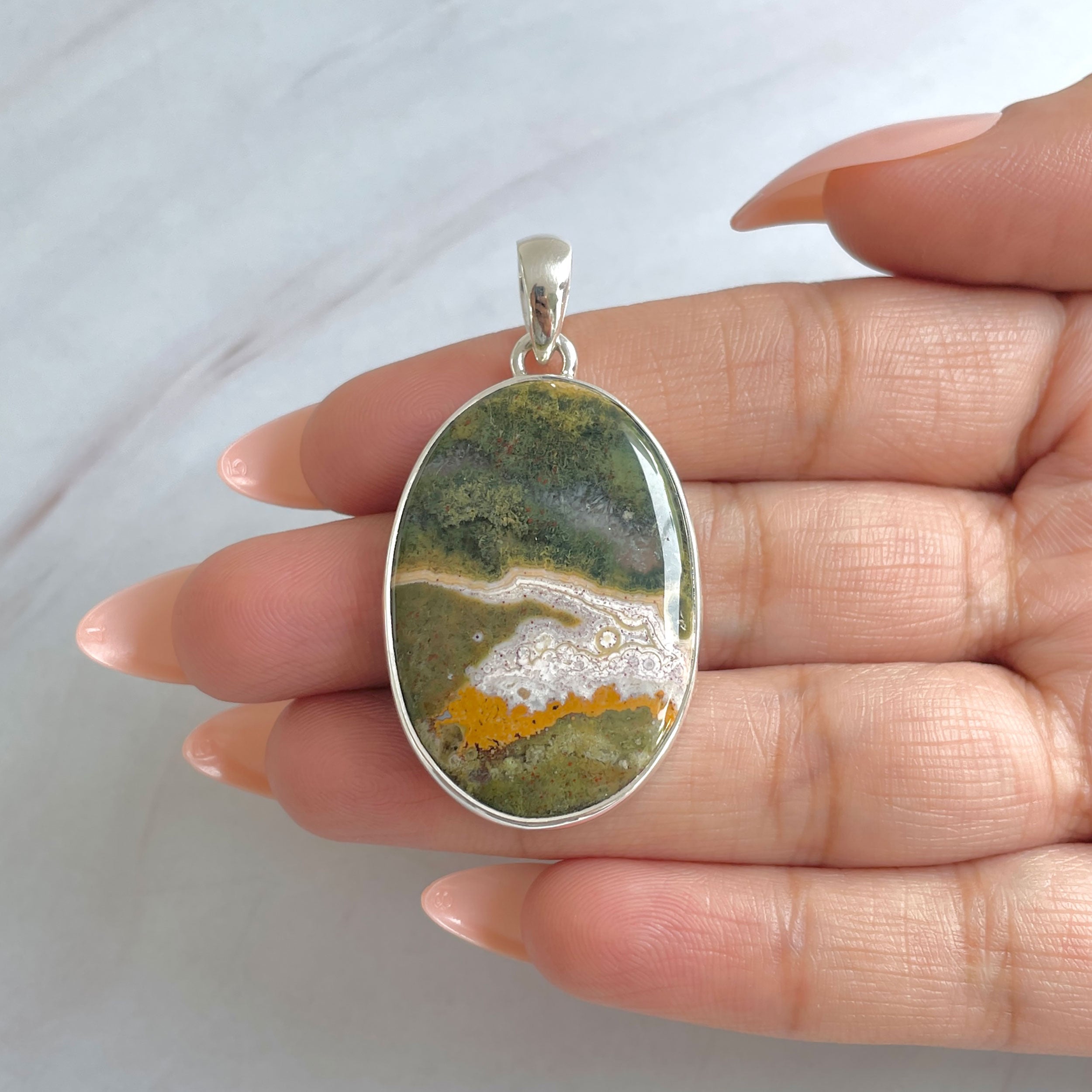 Ocean Jasper Pendant-(OCJ-P-63.)