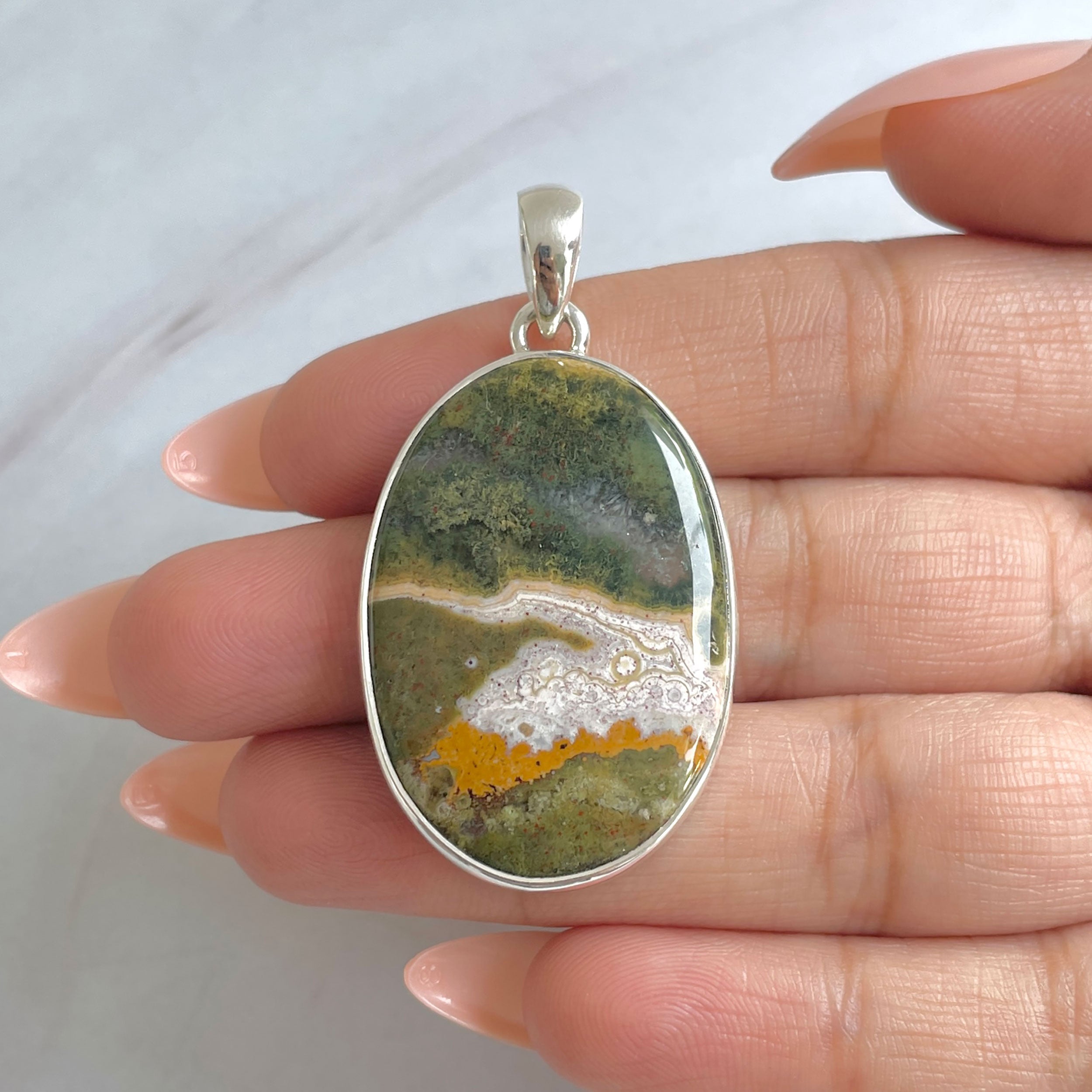 Ocean Jasper Pendant-(OCJ-P-63.)