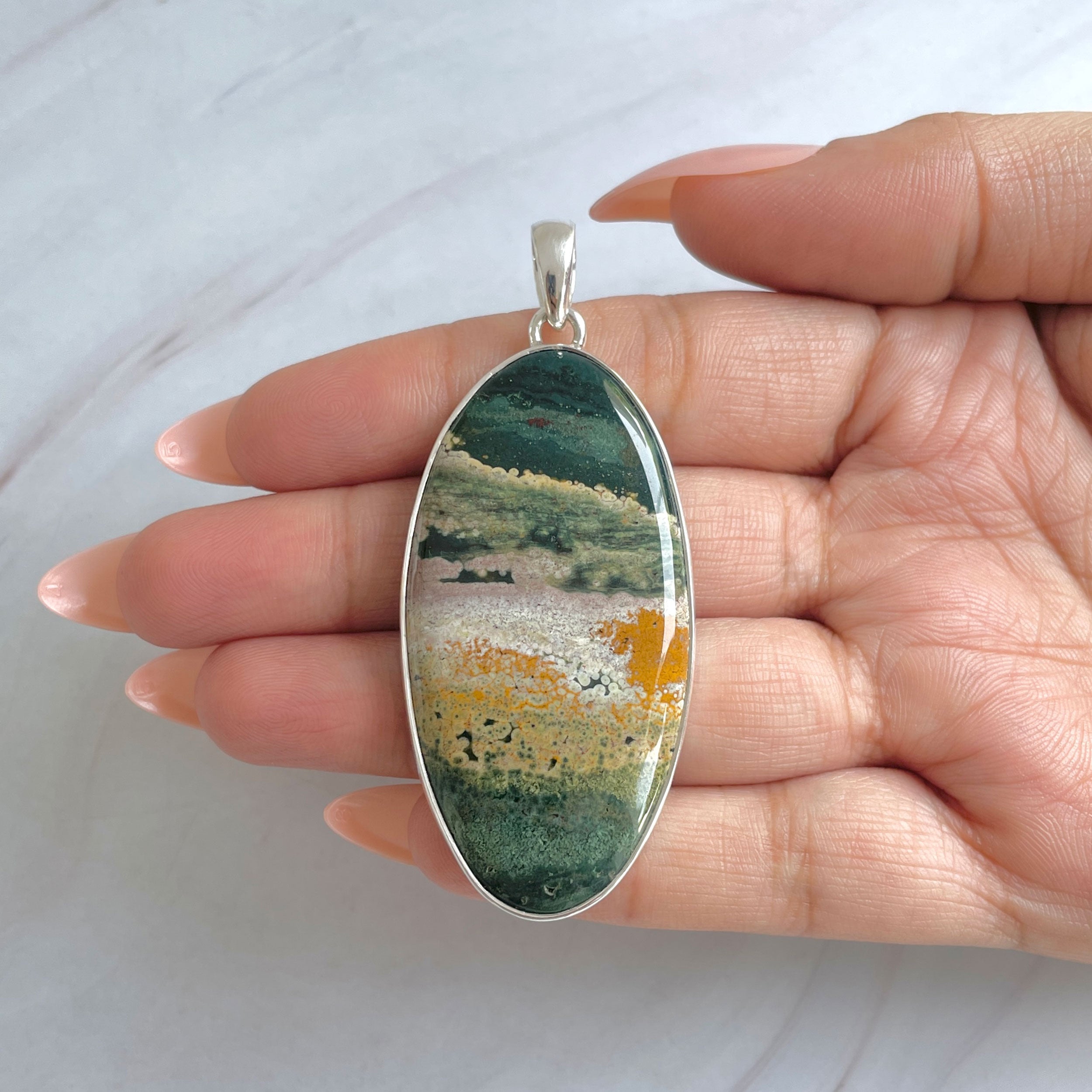 Ocean Jasper Pendant-(OCJ-P-64.)