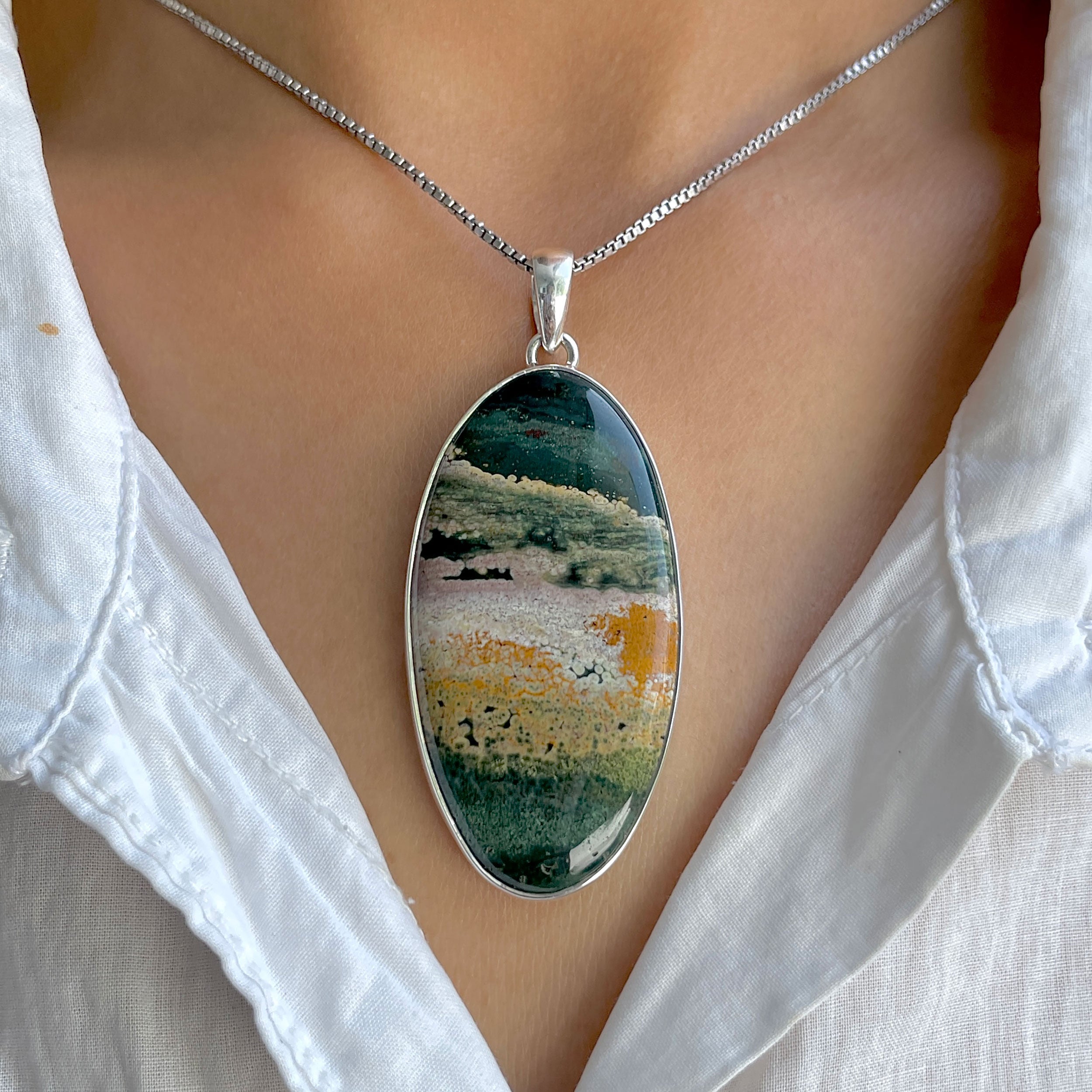 Ocean Jasper Pendant-(OCJ-P-64.)