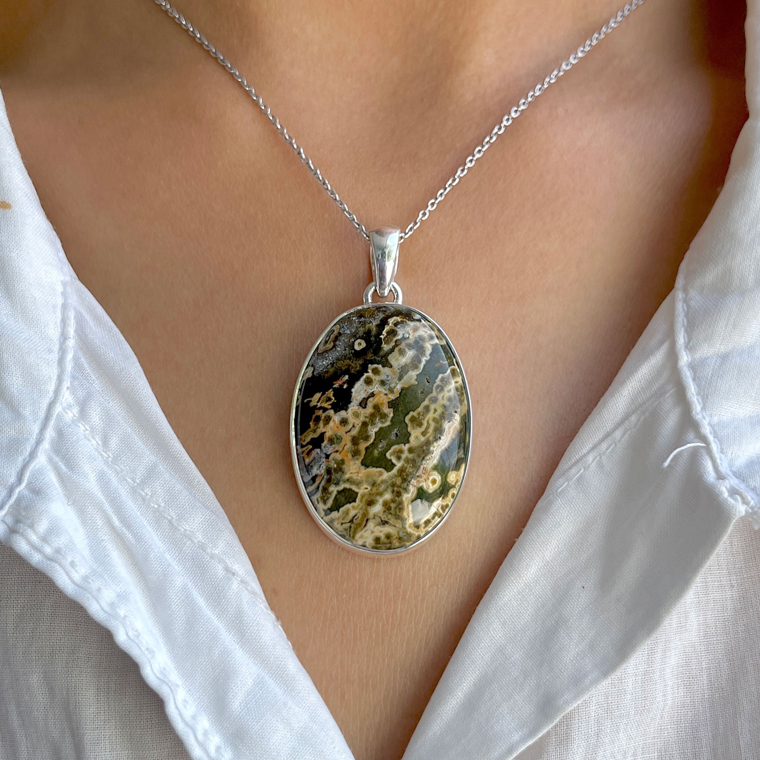 Ocean Jasper Pendant-(OCJ-P-75.)