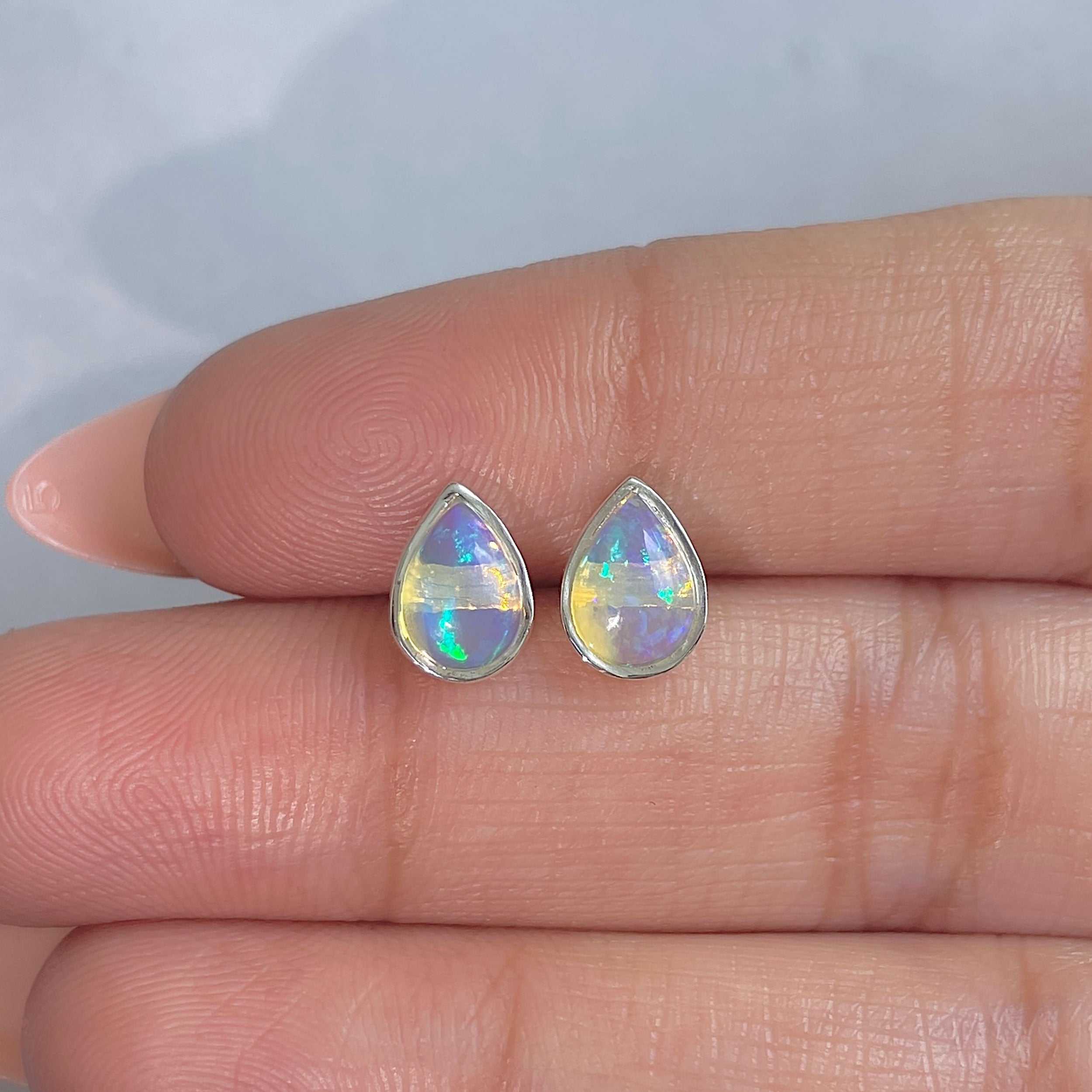 Opal Earring-(OPL-RDE-1110.)
