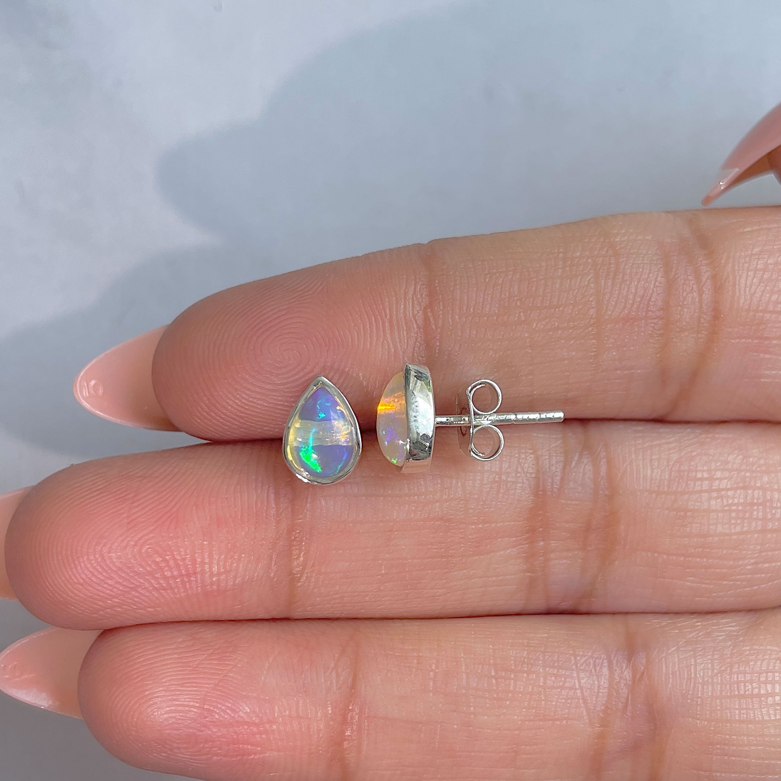 Opal Earring-(OPL-RDE-1110.)