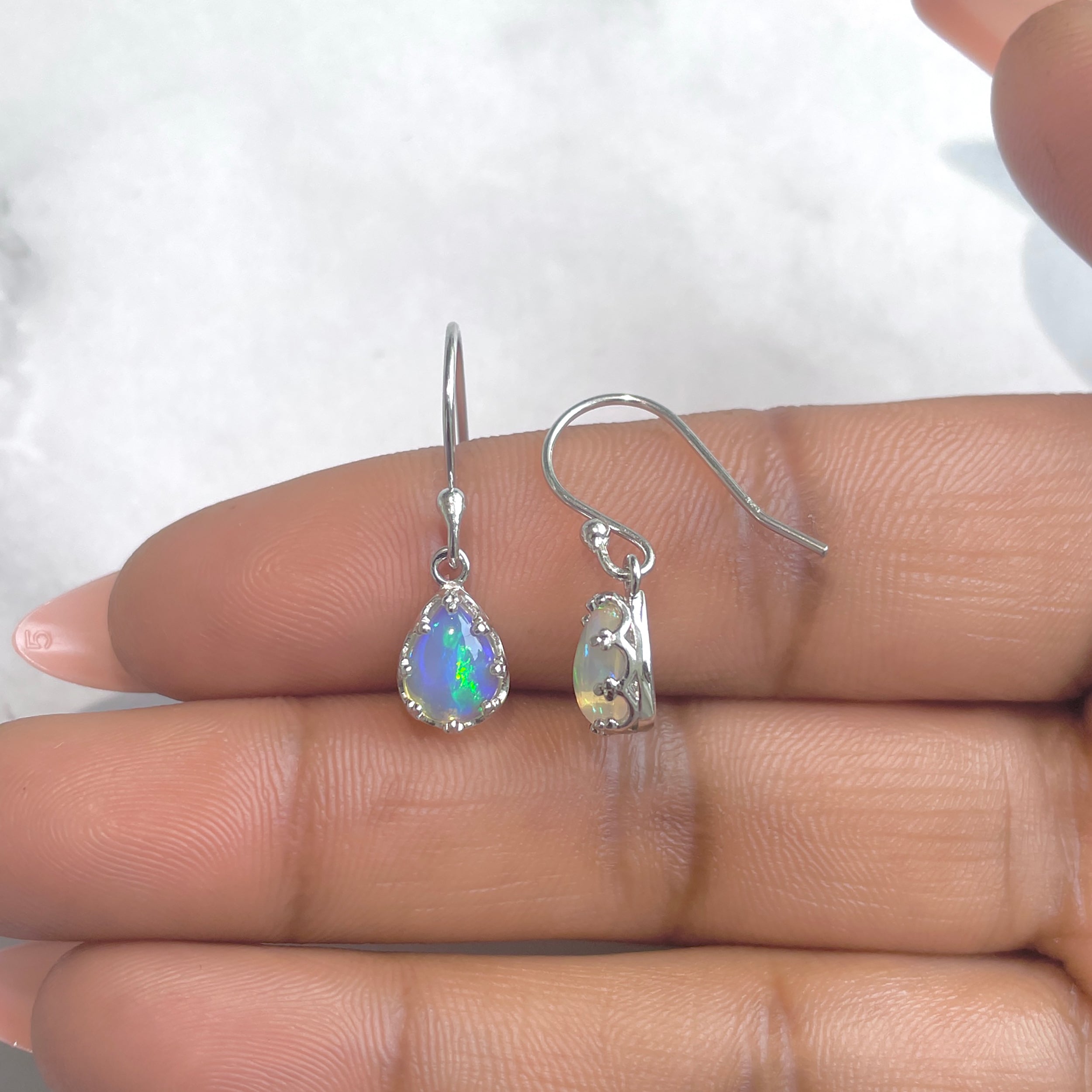 Opal Earring-(OPL-RDE-697.)