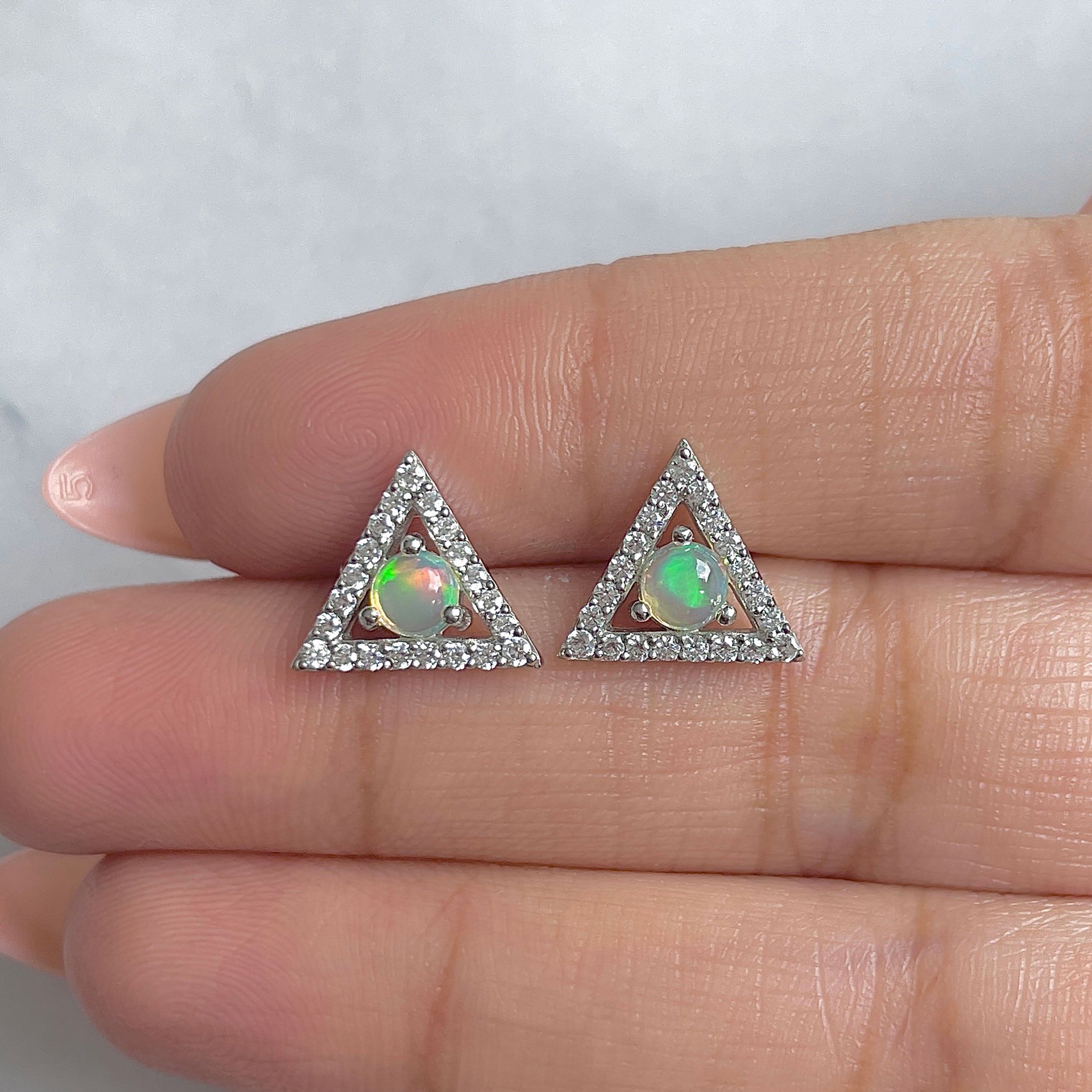 Opal Earring-(OPL-RDE-848.)