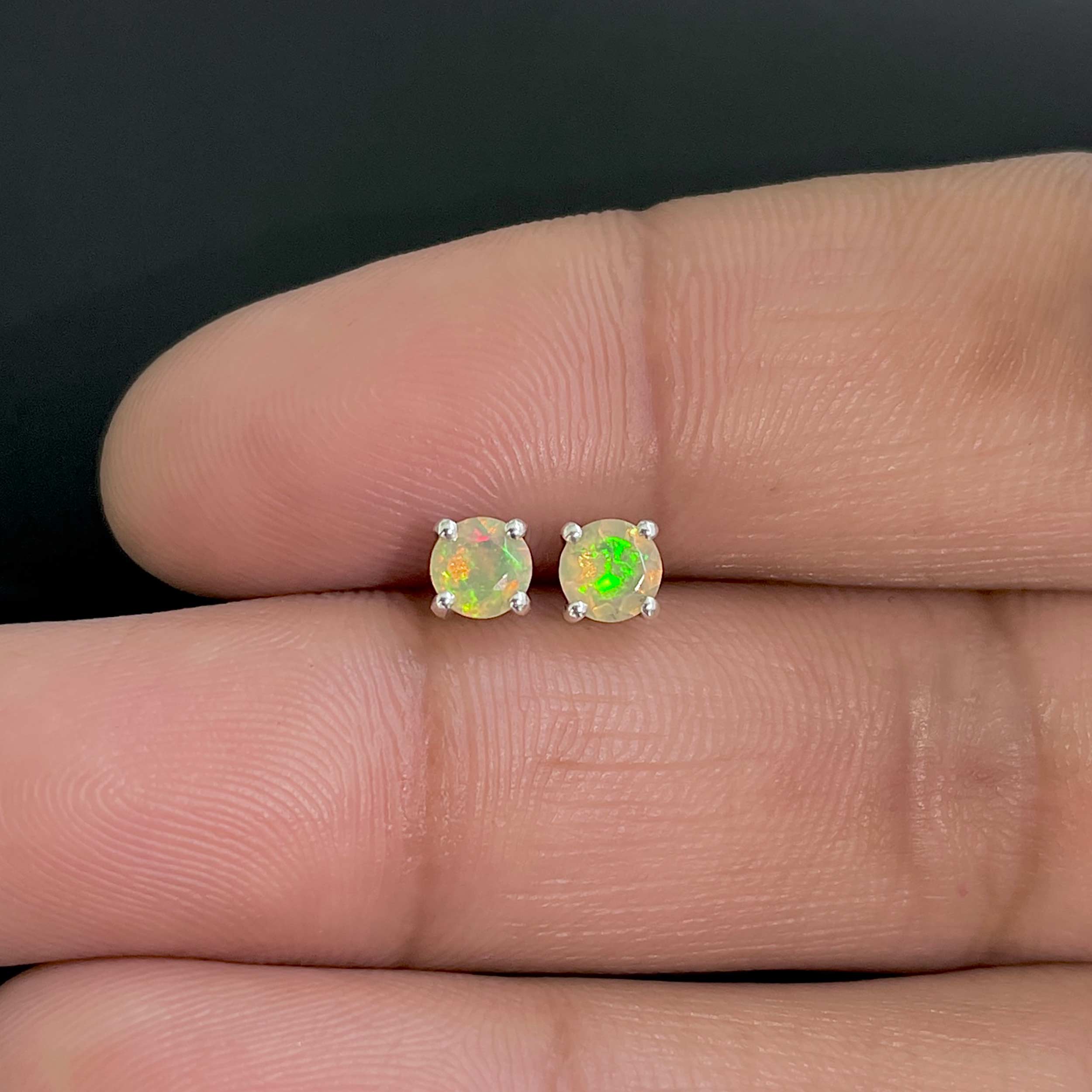 Opal Stud Earrings-(OPL-SE-1023.)