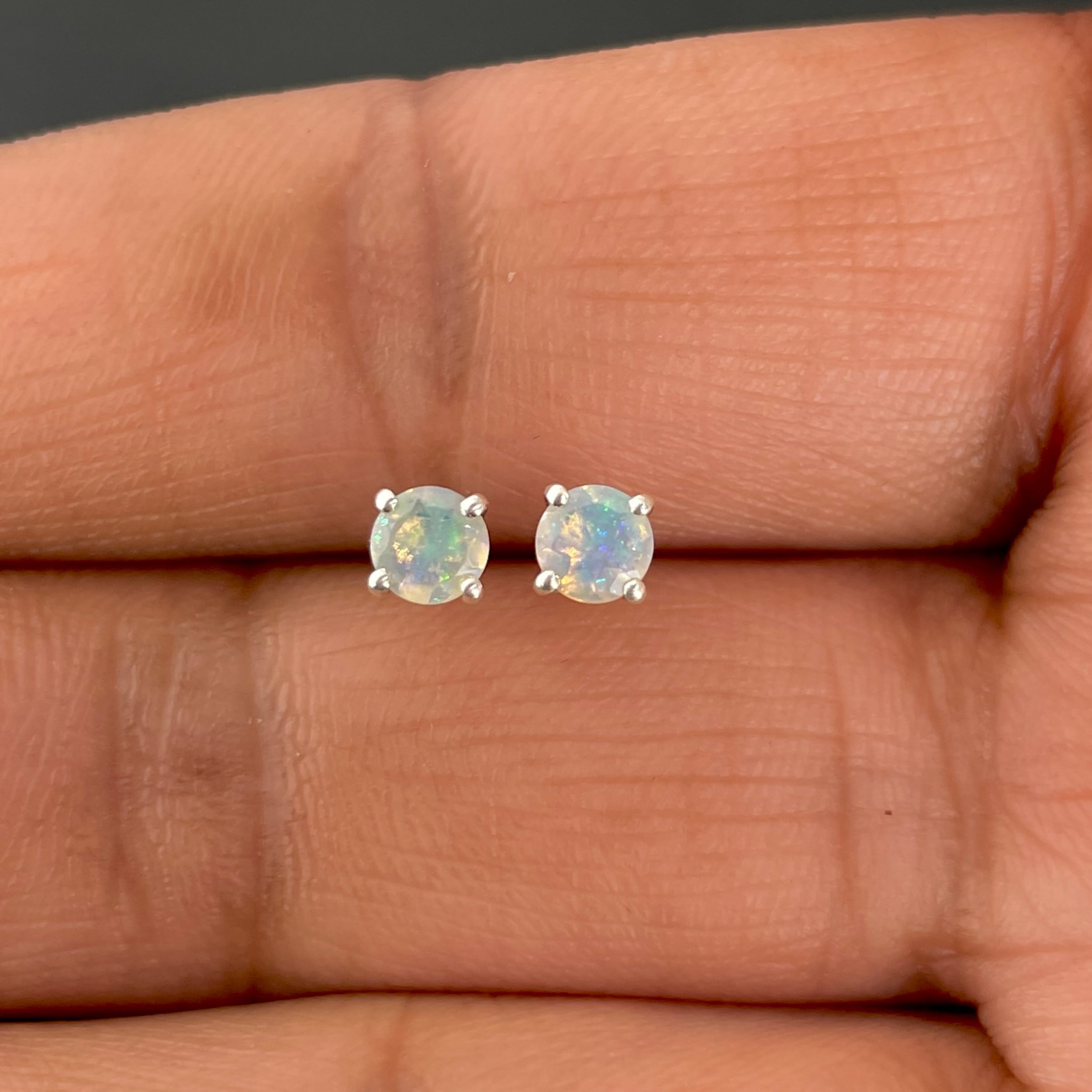 Opal Stud Earring-(OPL-SE-1023.)