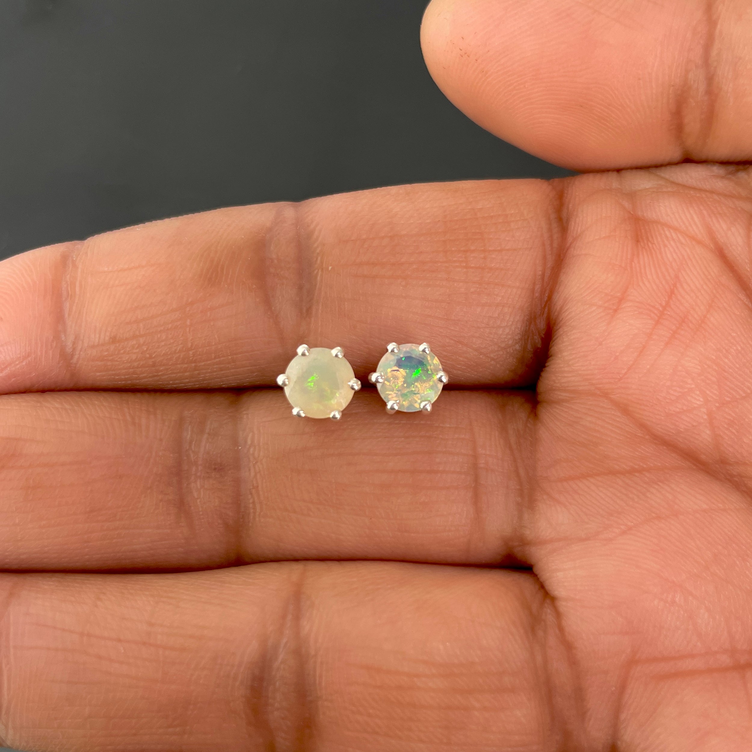 Opal Stud Earrings-(OPL-SE-1024.)